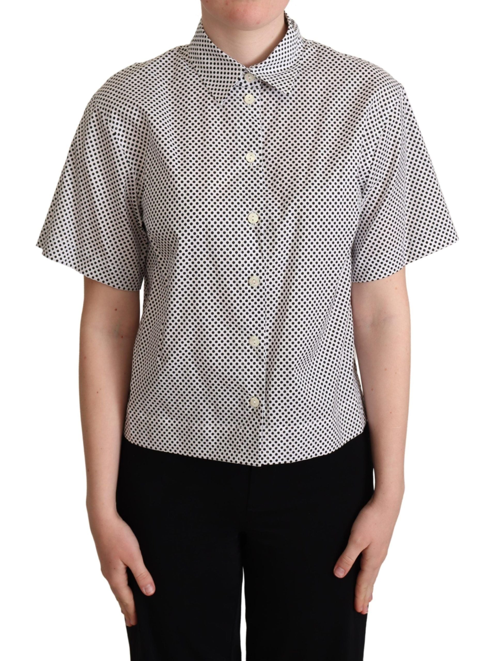 Chemise Dolce & Gabbana à pois blancs et noirs