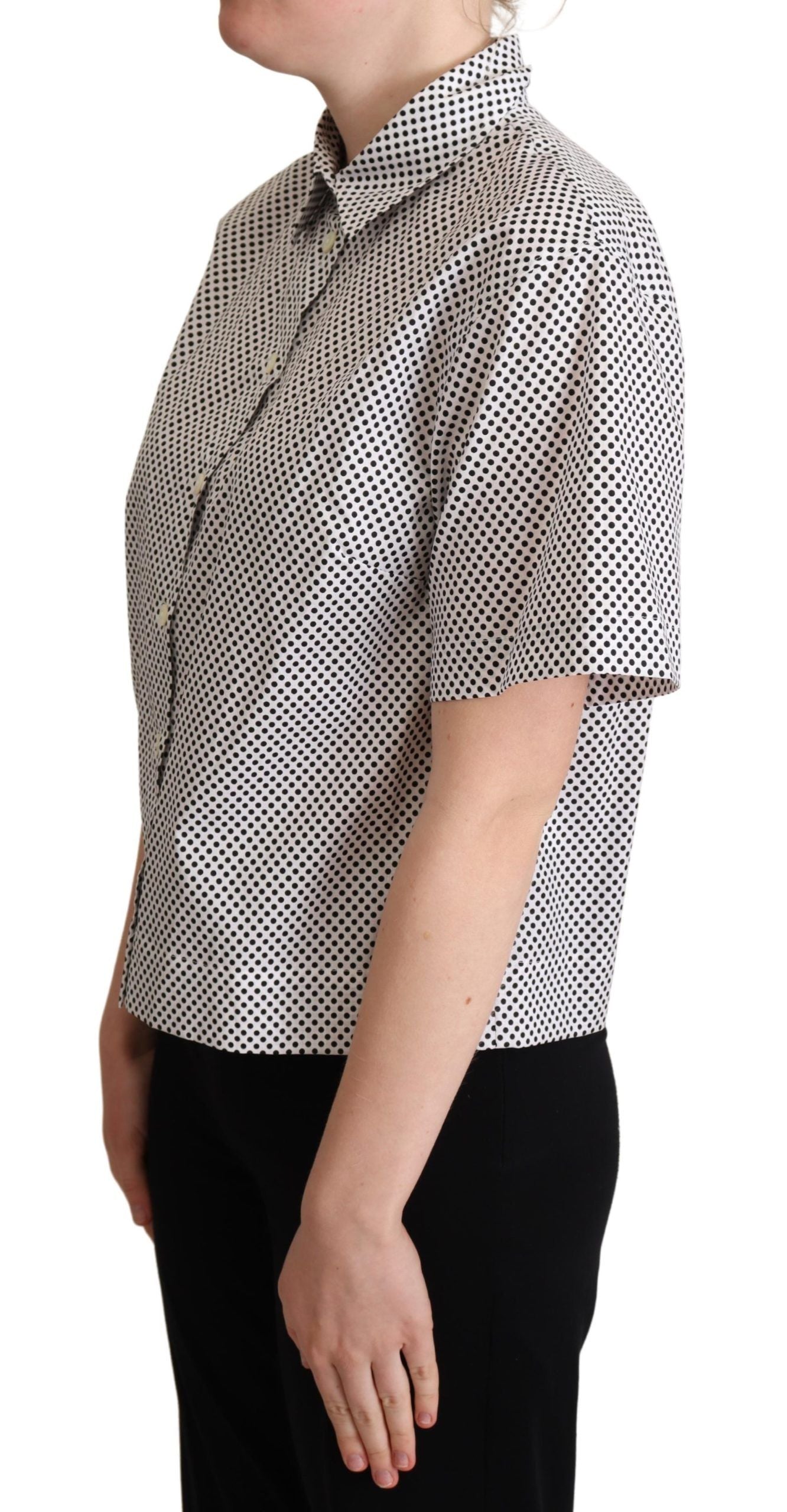 Chemise Dolce & Gabbana à pois blancs et noirs