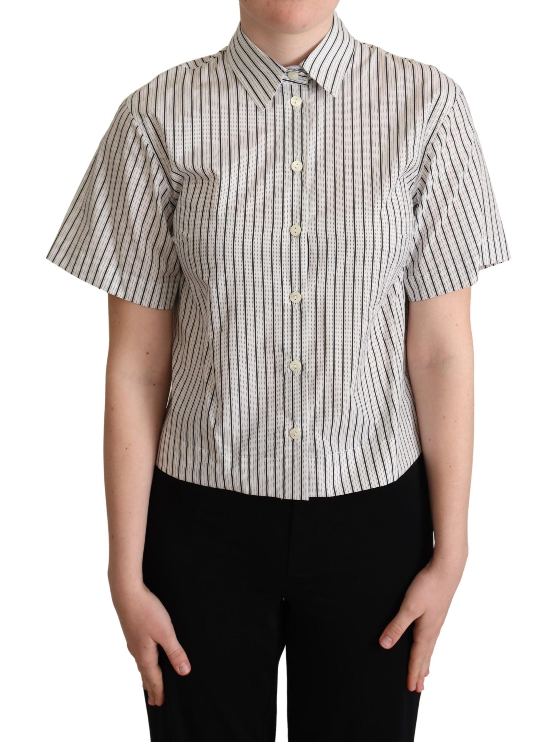 Polo DOLCE & GABBANA rayé noir et blanc