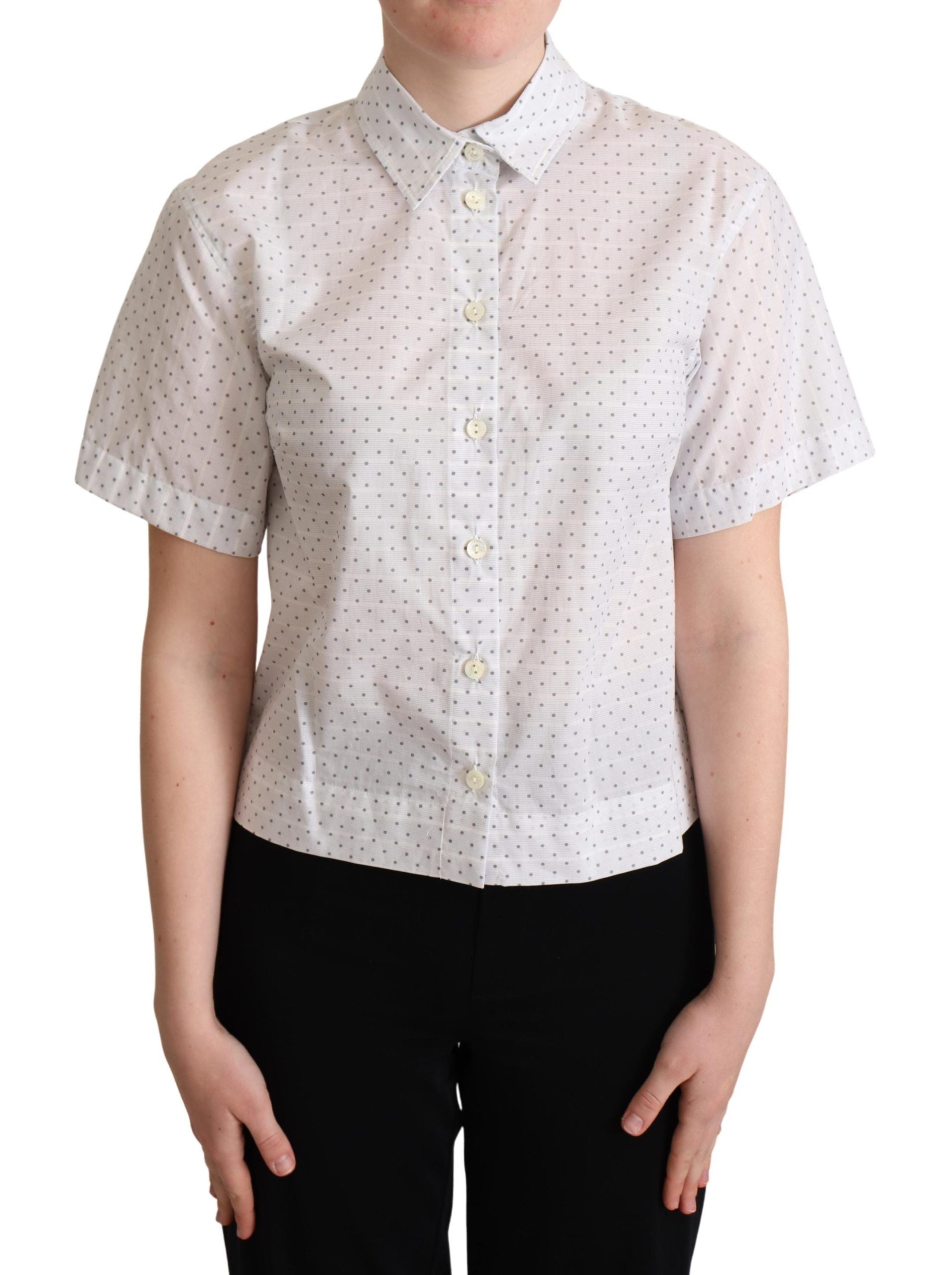 Blouse Dolce & Gabbana à pois noirs et blancs