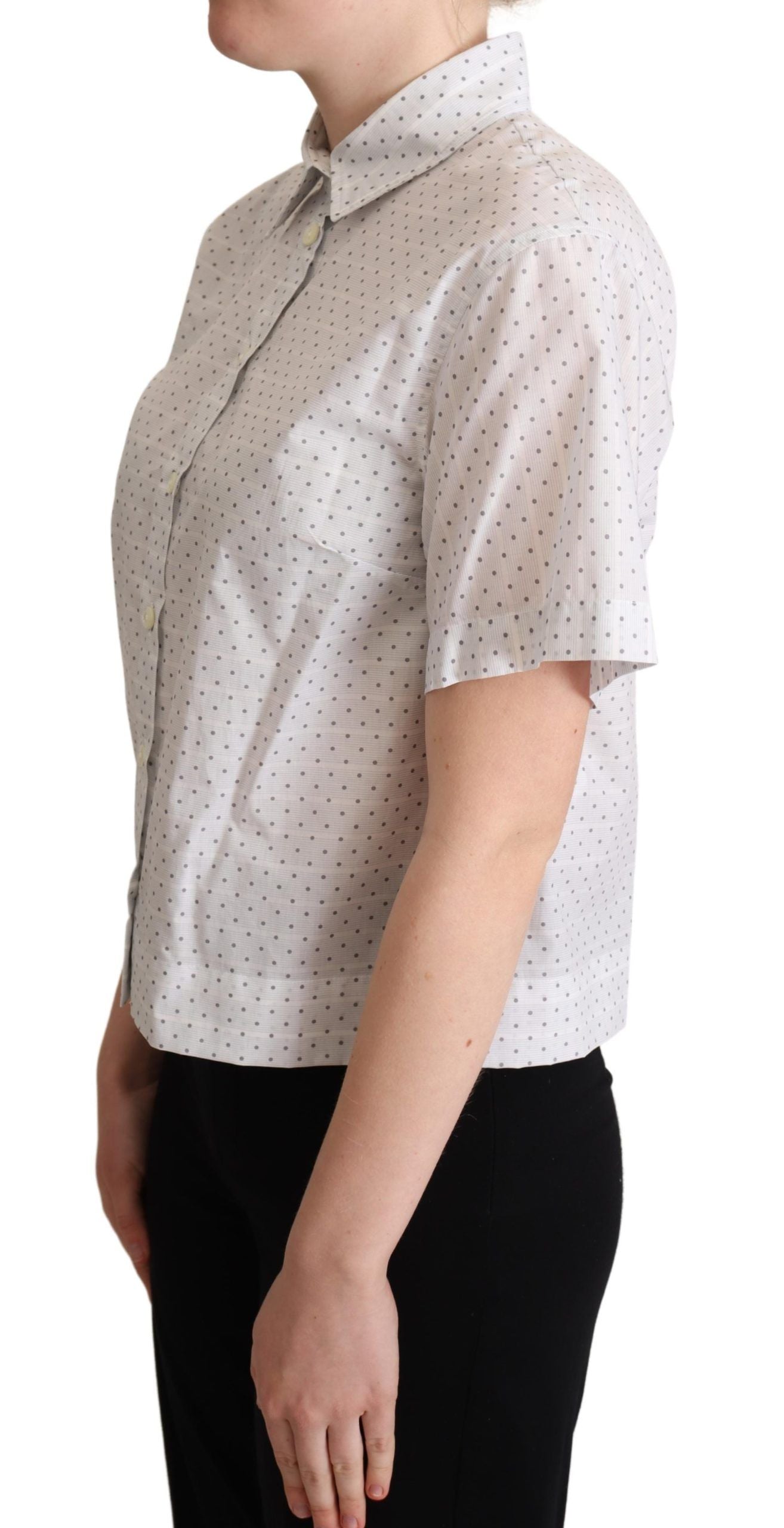 Blouse Dolce & Gabbana à pois noirs et blancs