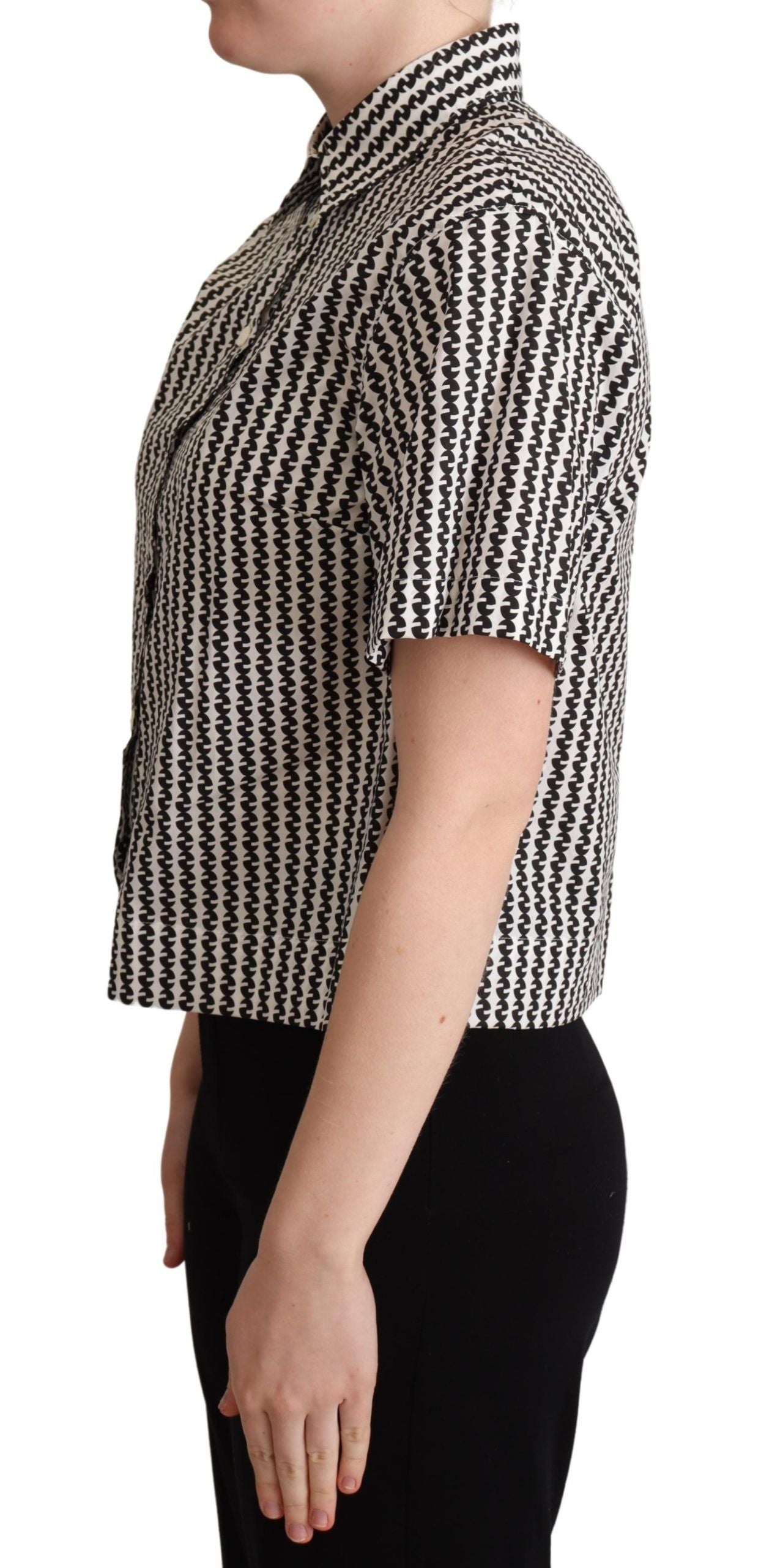 Polo Dolce & Gabbana à motif blanc et noir