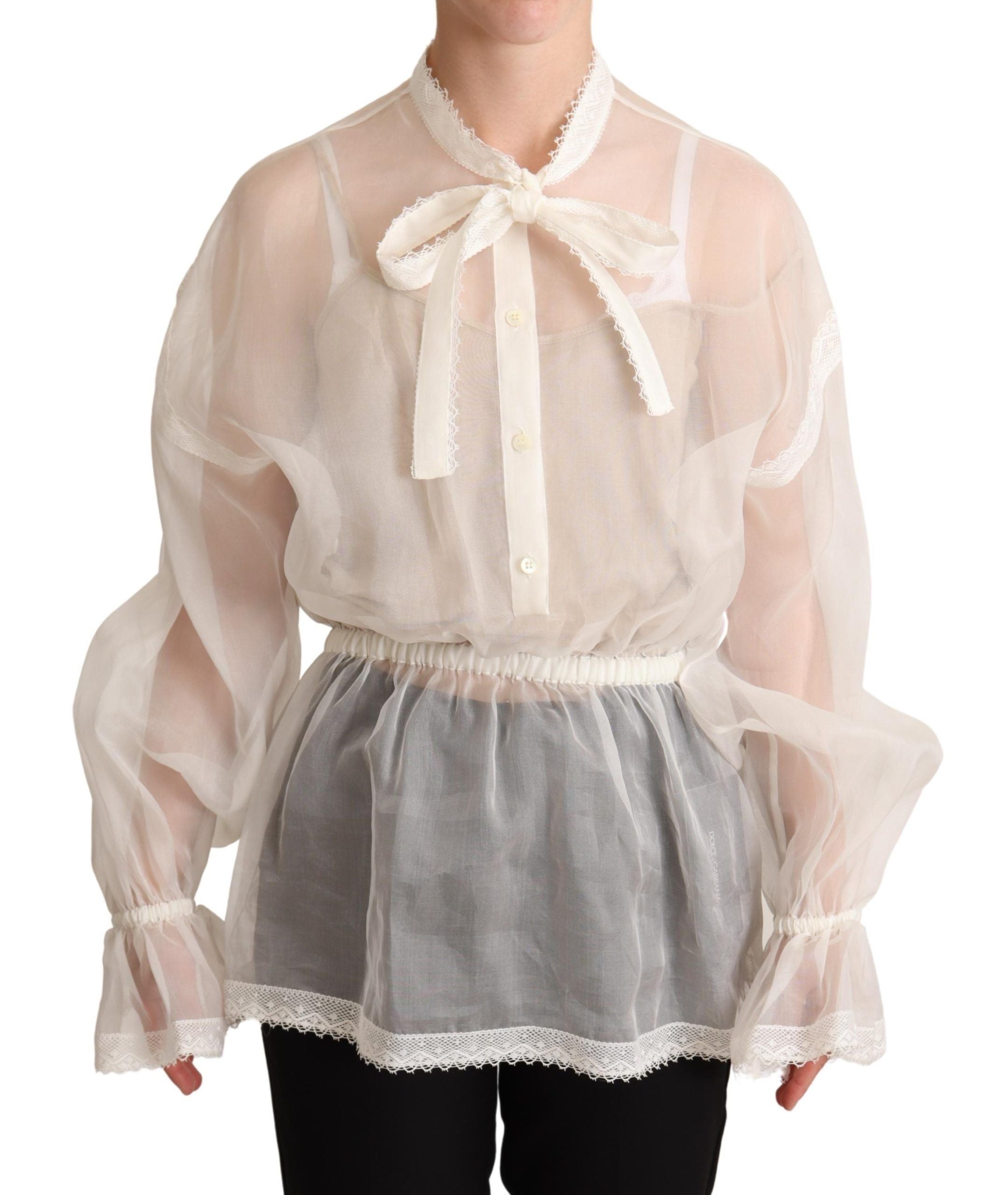 Blouse Dolce & Gabbana Ascot blanche
