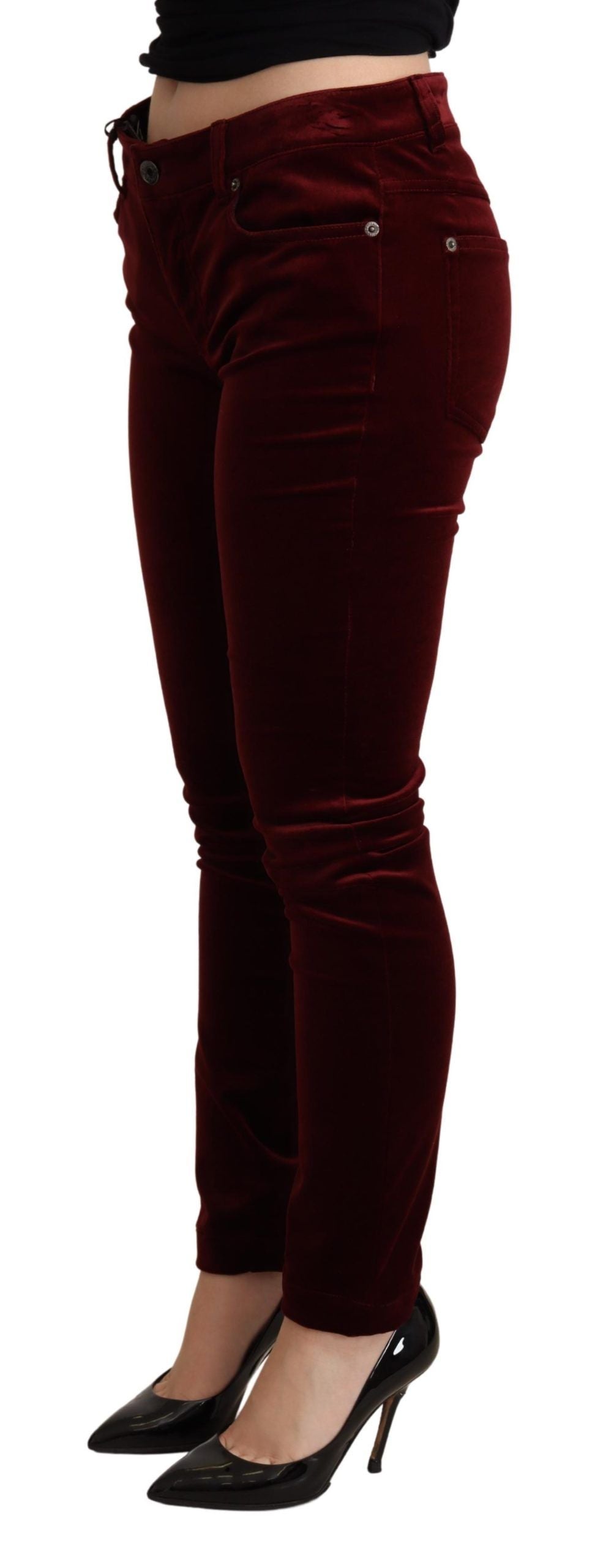 Pantalon Dolce & Gabbana skinny bordeaux rouge