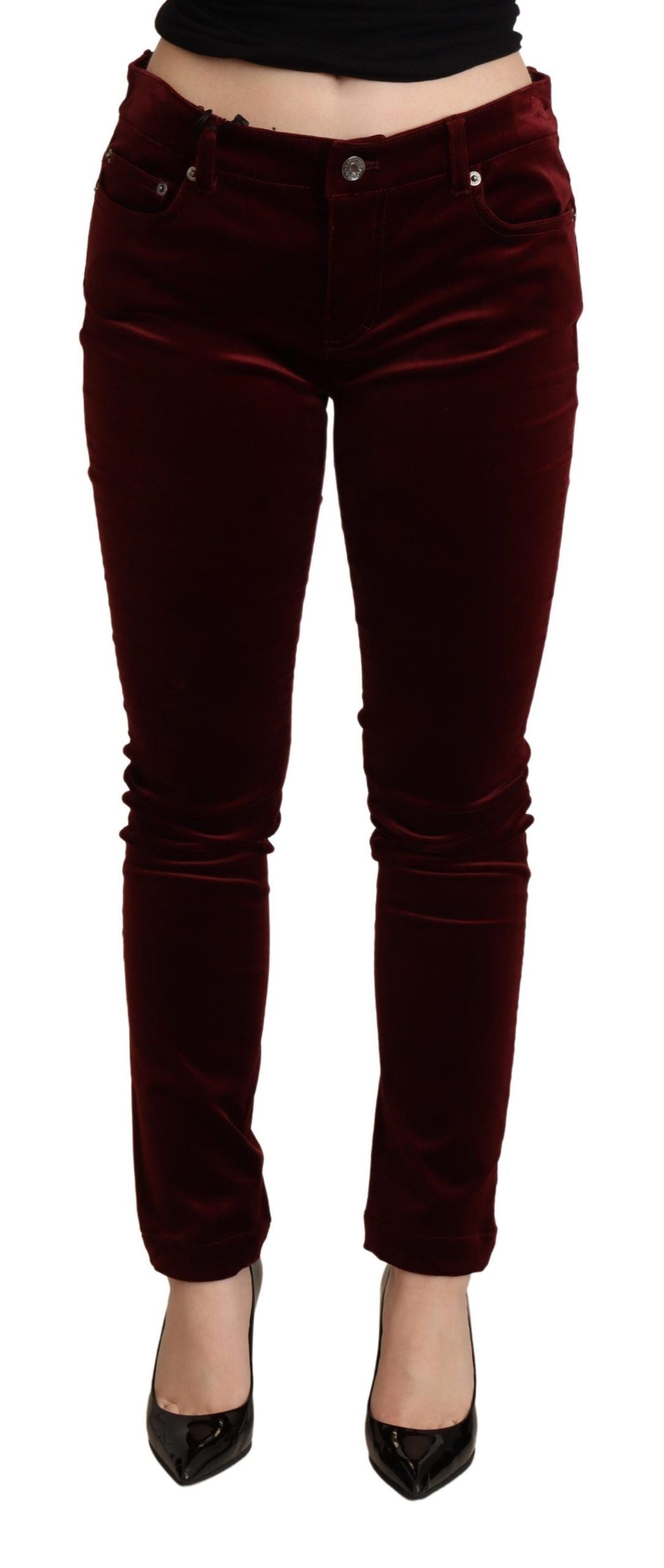 Pantalon Dolce & Gabbana skinny bordeaux rouge