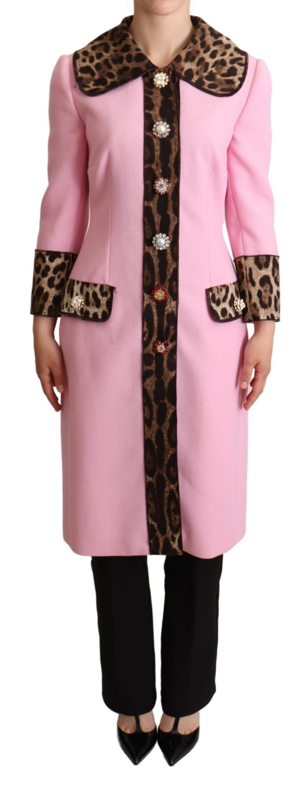 Trench coat Dolce & Gabbana rose léopard