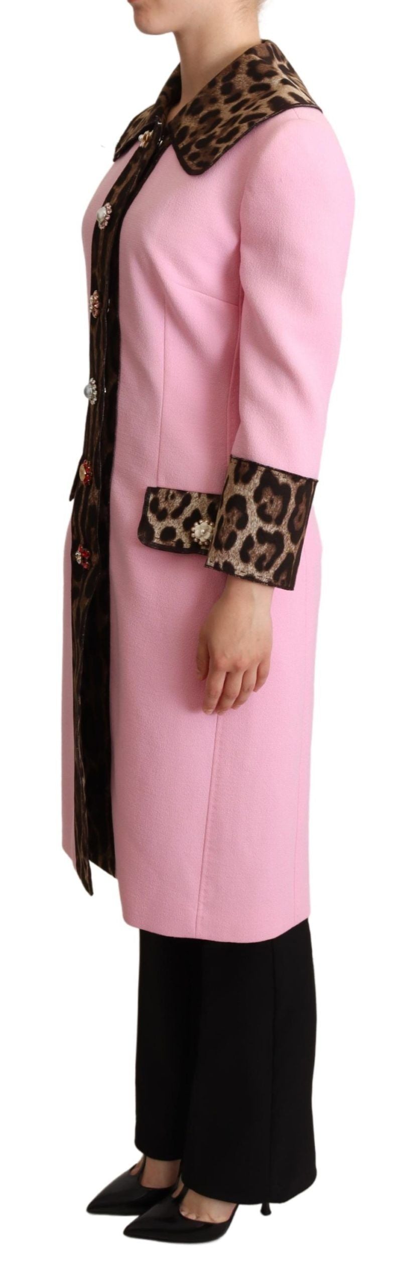 Trench coat Dolce & Gabbana rose léopard