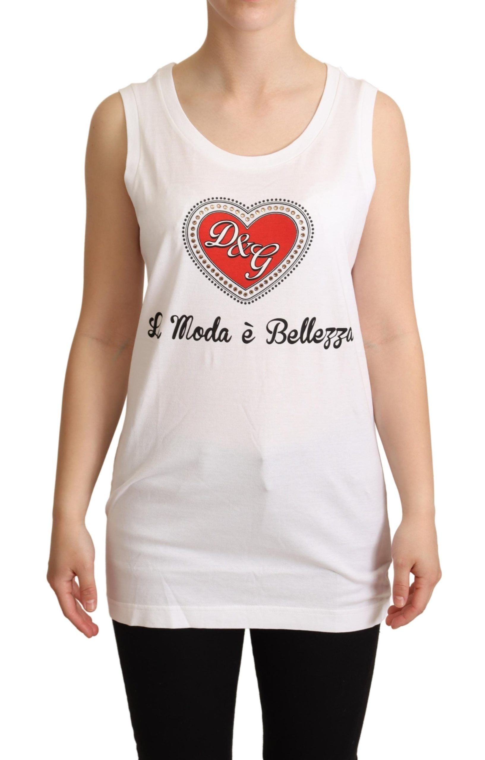 T-shirt Dolce & Gabbana La Moda blanc