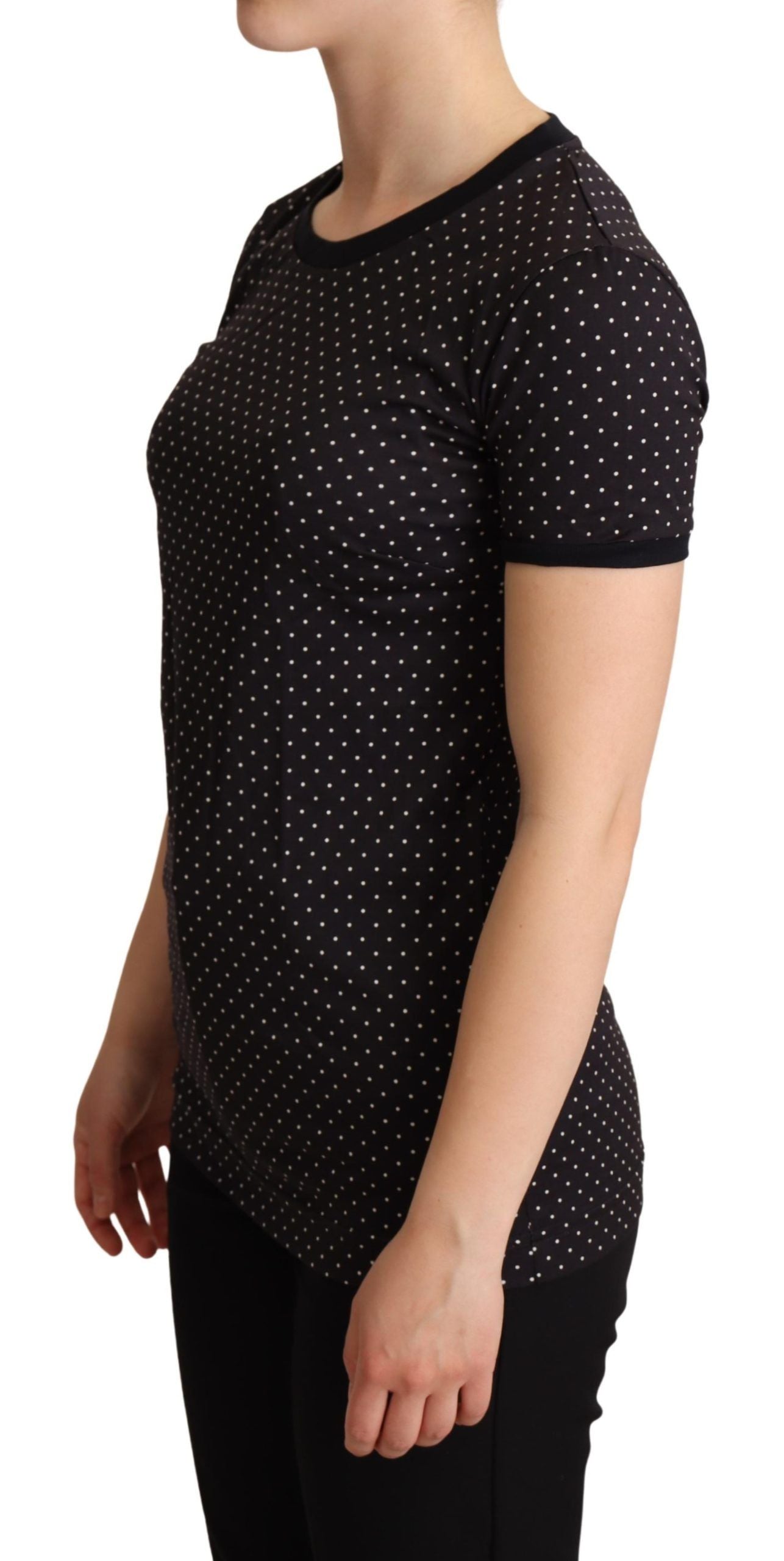 T-shirt Dolce & Gabbana noir à pois