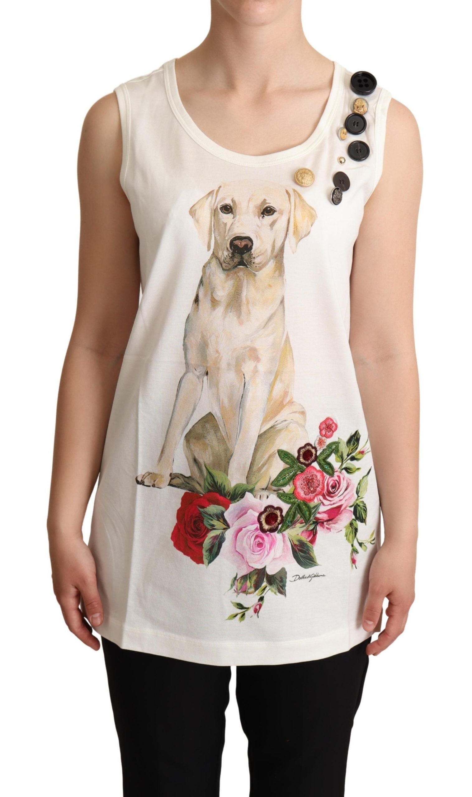 T-shirt Dolce & Gabbana Floral blanc