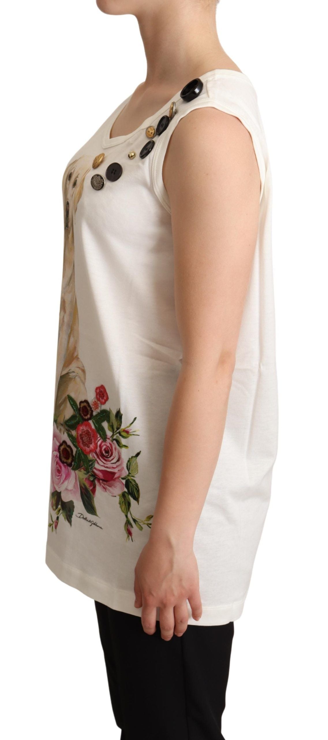 T-shirt Dolce & Gabbana Floral blanc