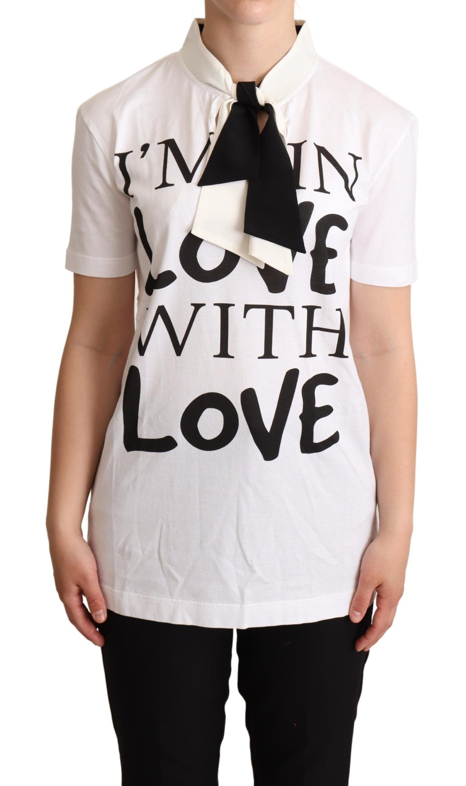 T-shirt Dolce & Gabbana ascot blanc