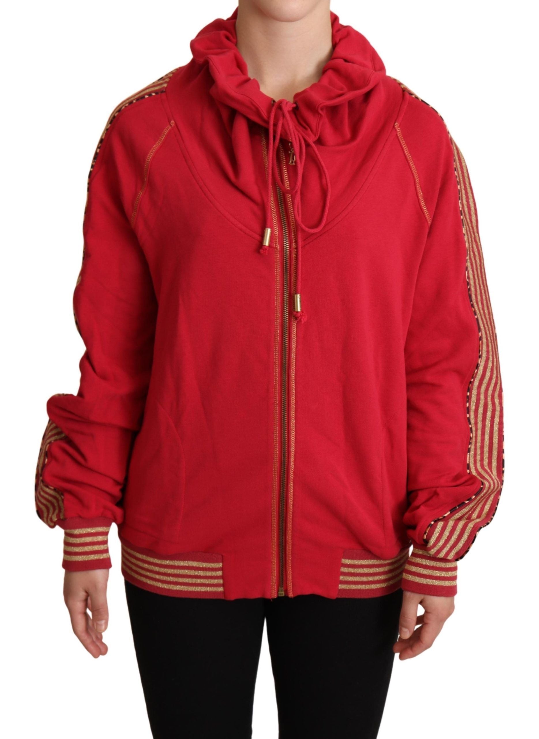 Veste à capuche John Galliano rouge