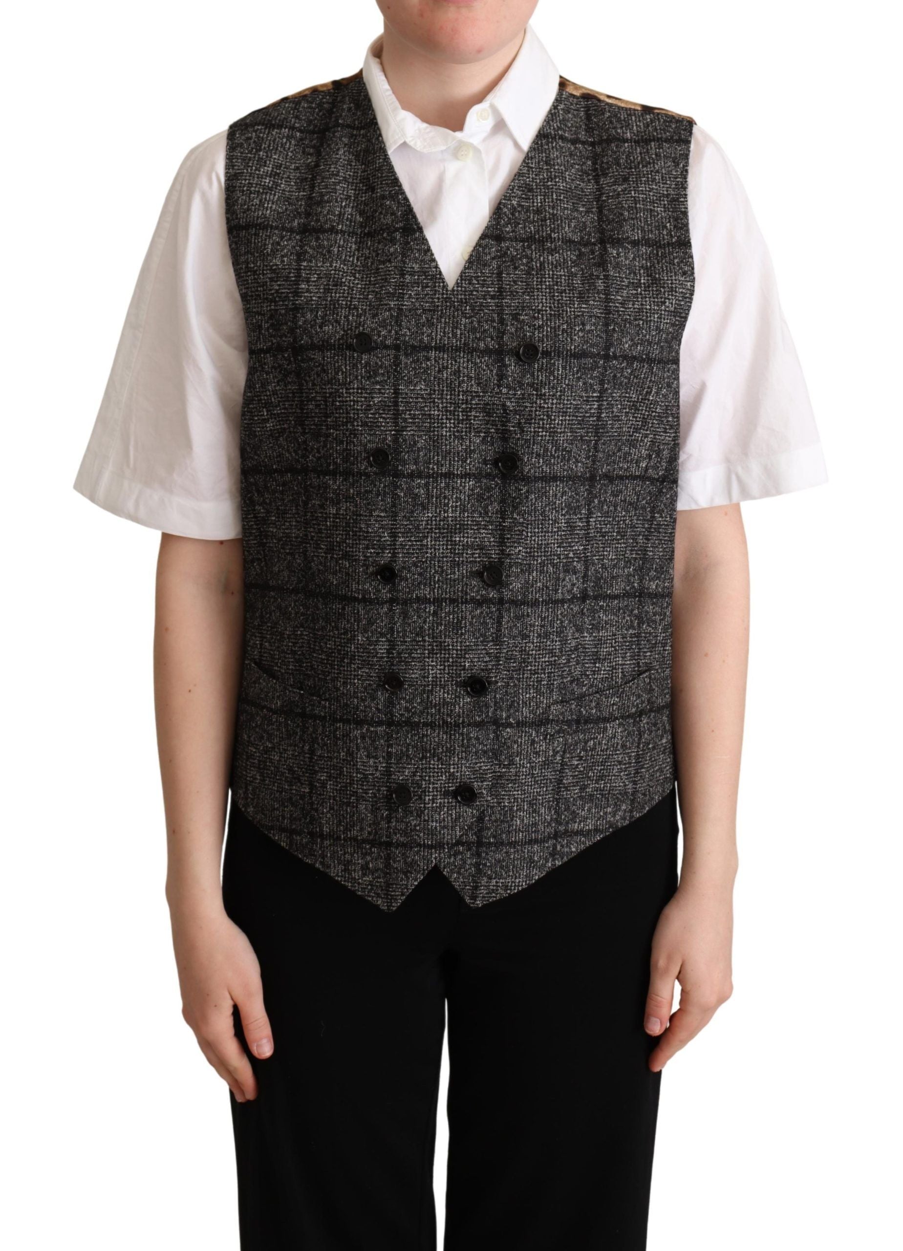 Gilet DOLCE & GABBANA léopard gris