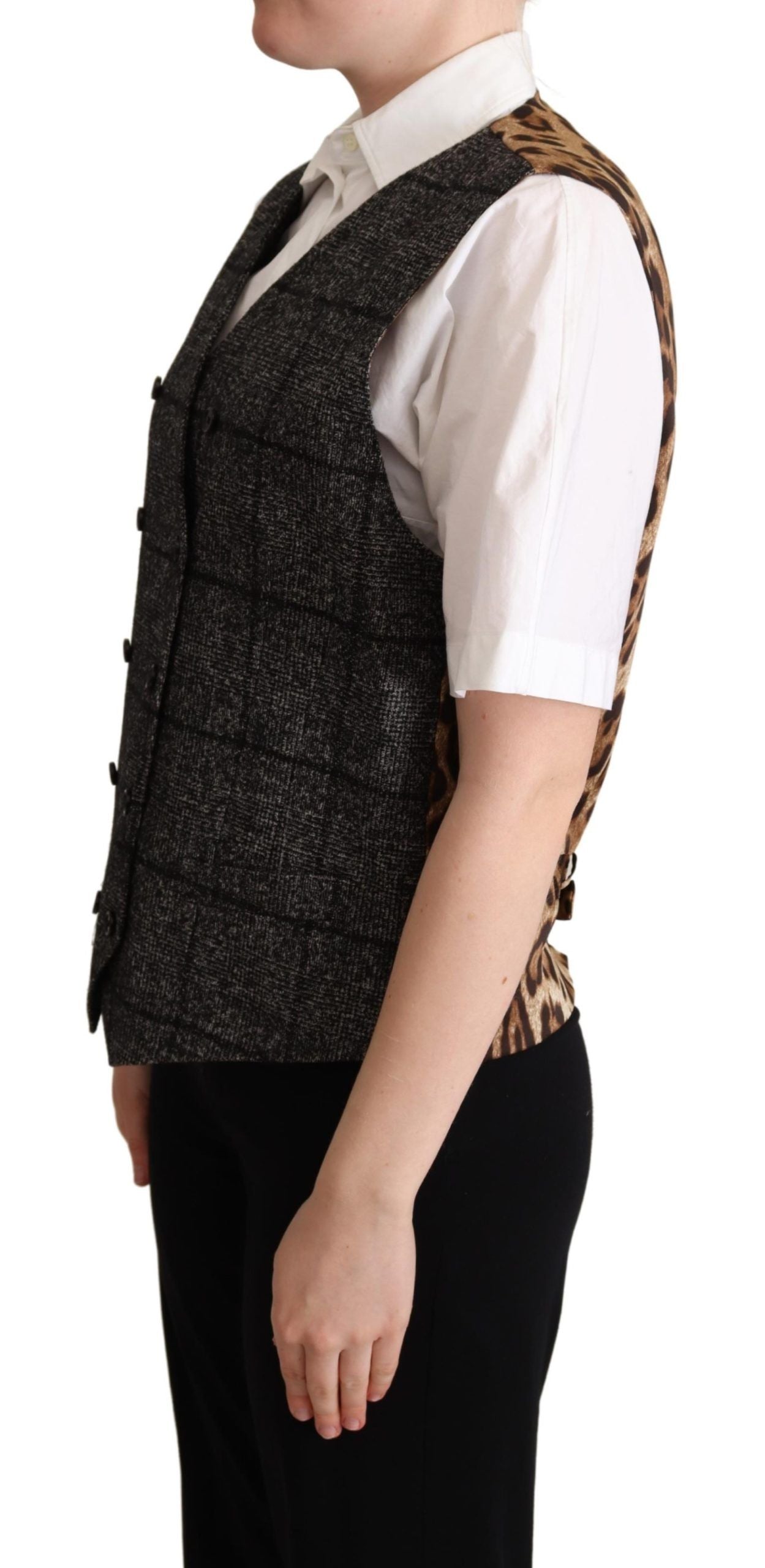 Gilet DOLCE & GABBANA léopard gris