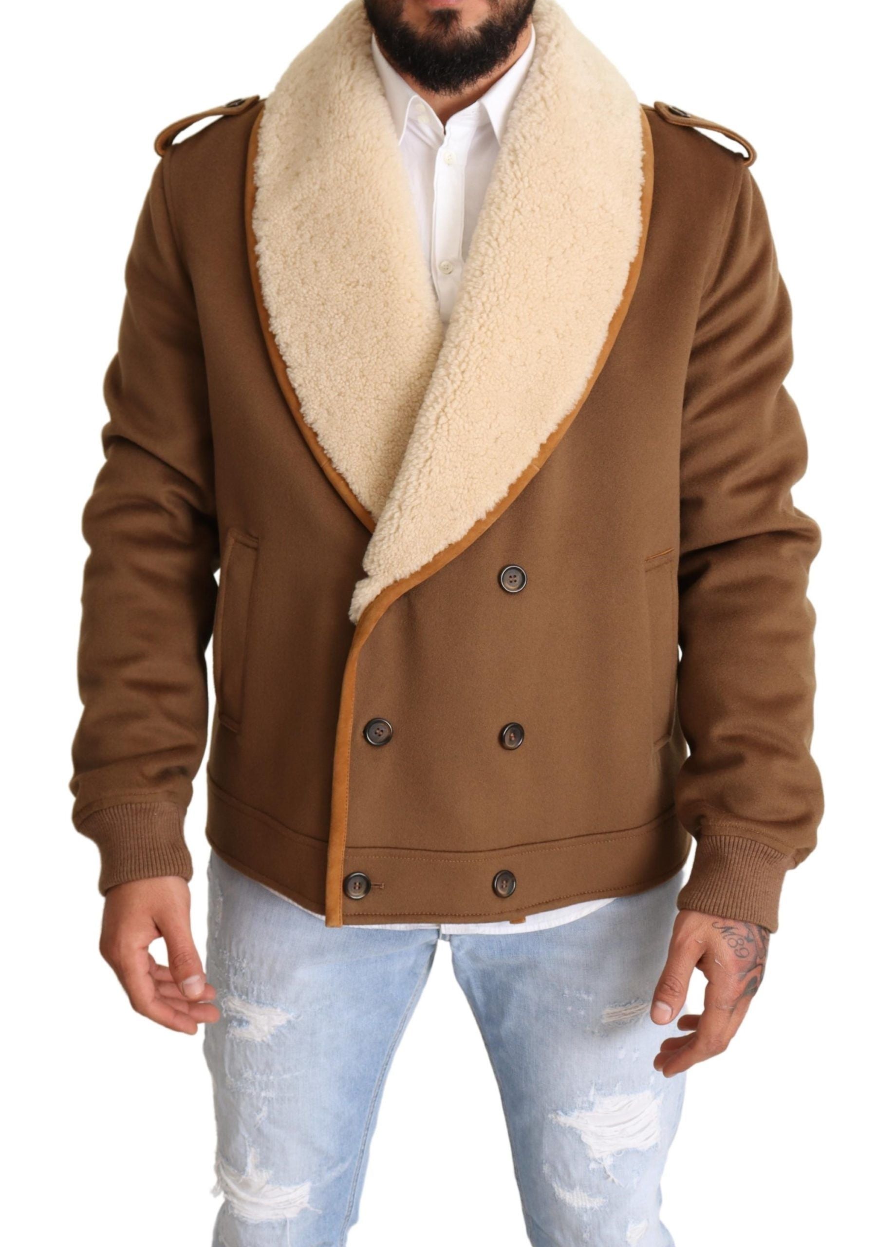 Manteau Dolce & Gabbana double boutonnage marron