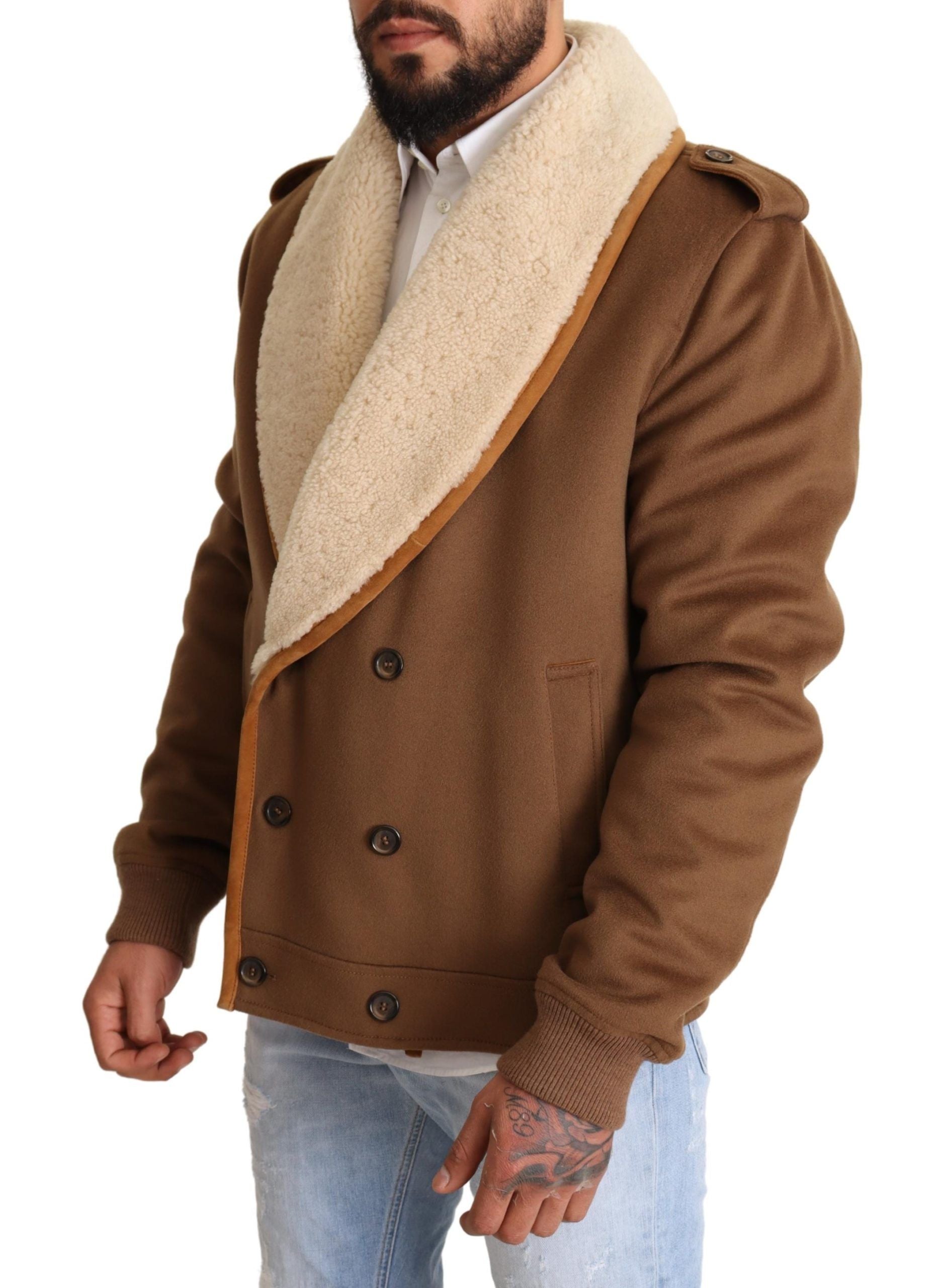 Manteau Dolce & Gabbana double boutonnage marron