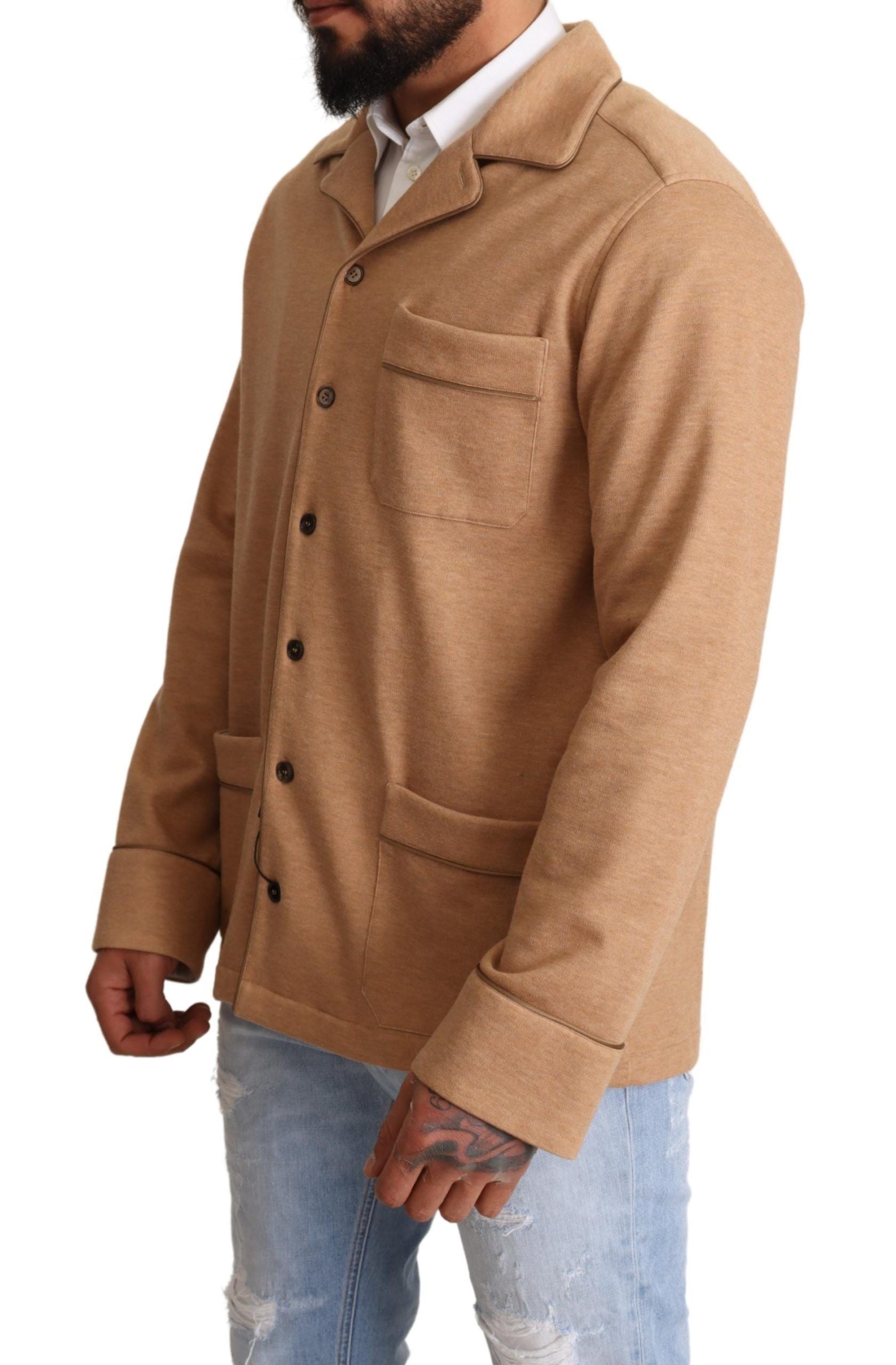 Manteau Dolce & Gabbana col boutonné marron