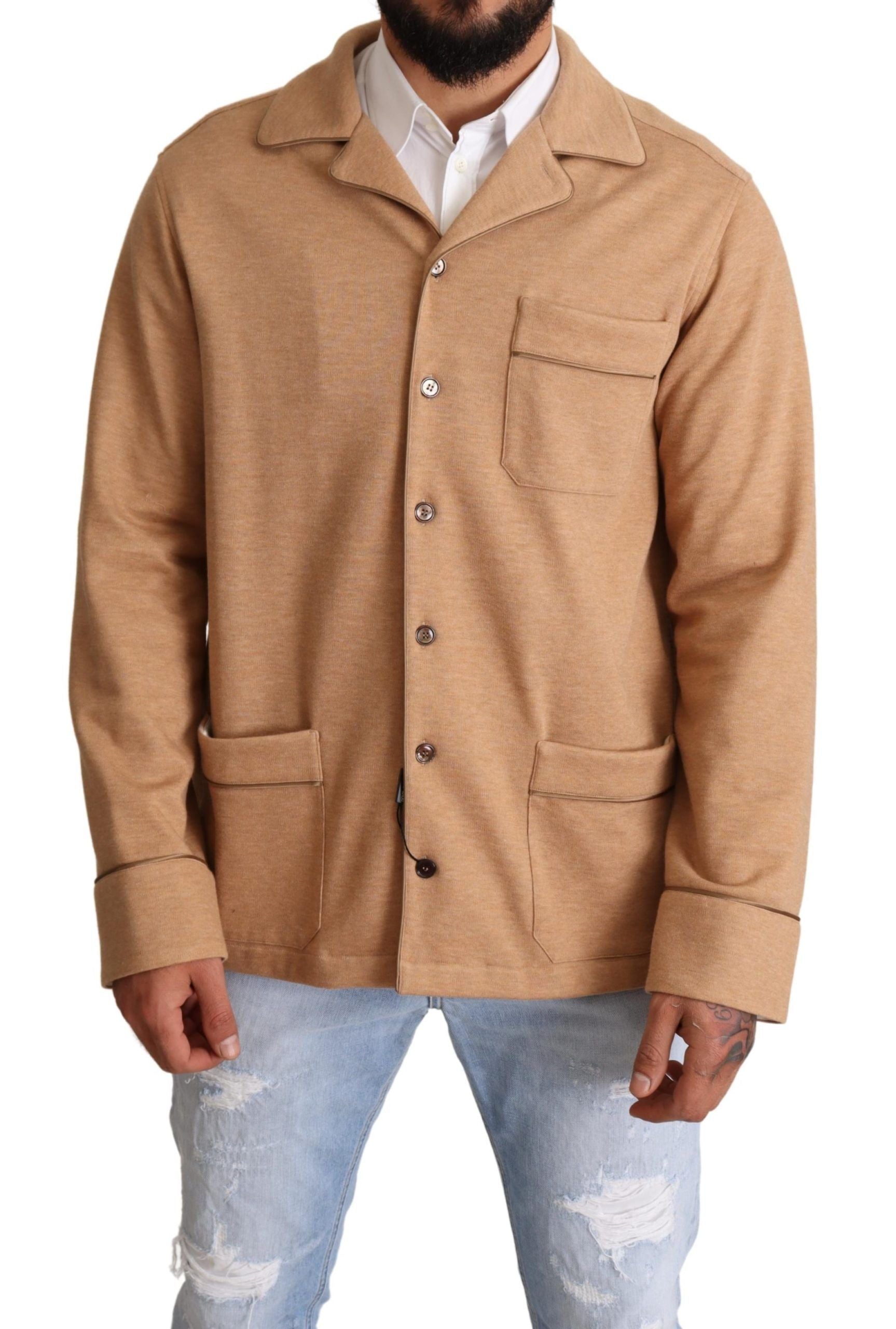 Manteau Dolce & Gabbana col boutonné marron