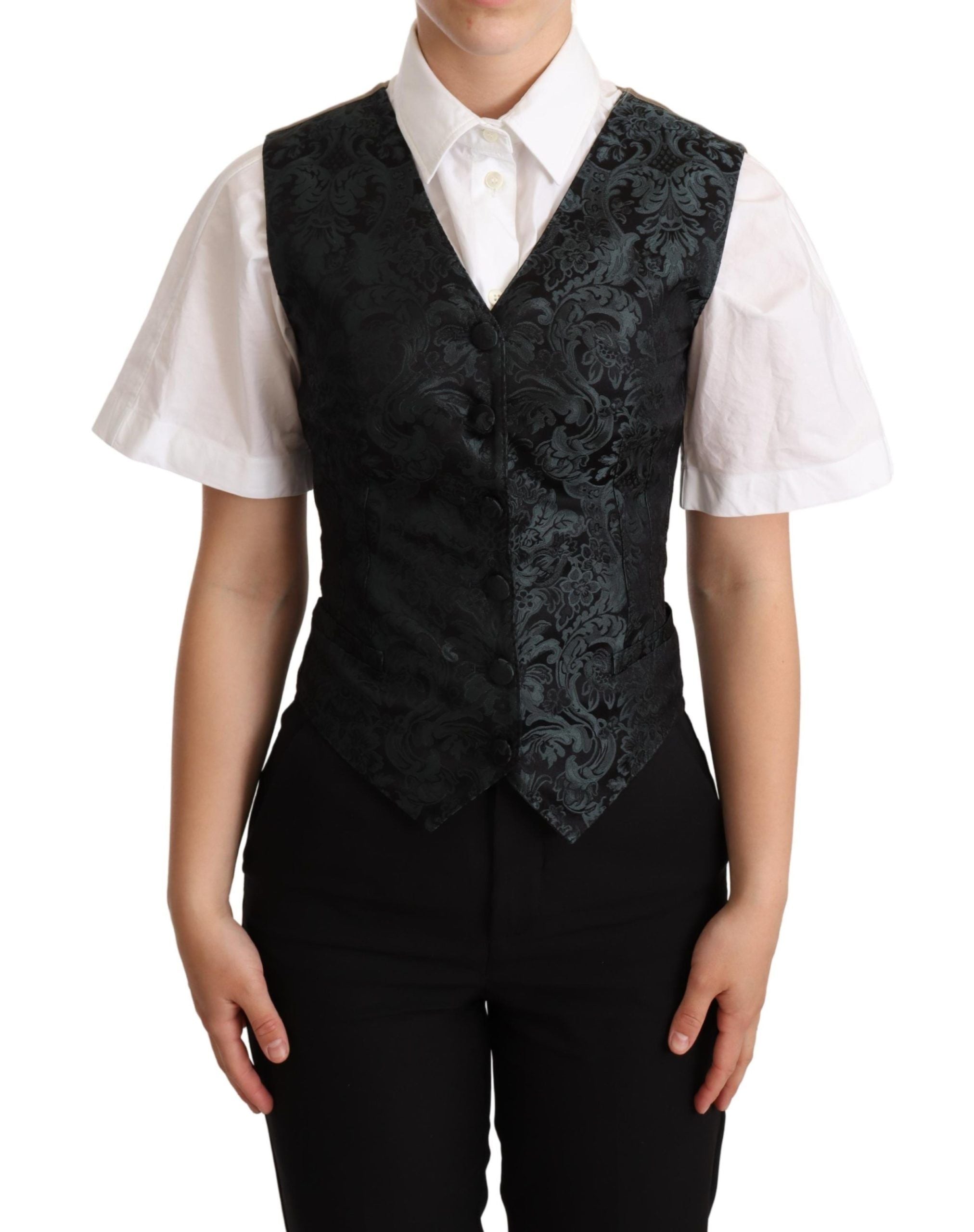 Waistcoat Dolce & Gabbana floral vert