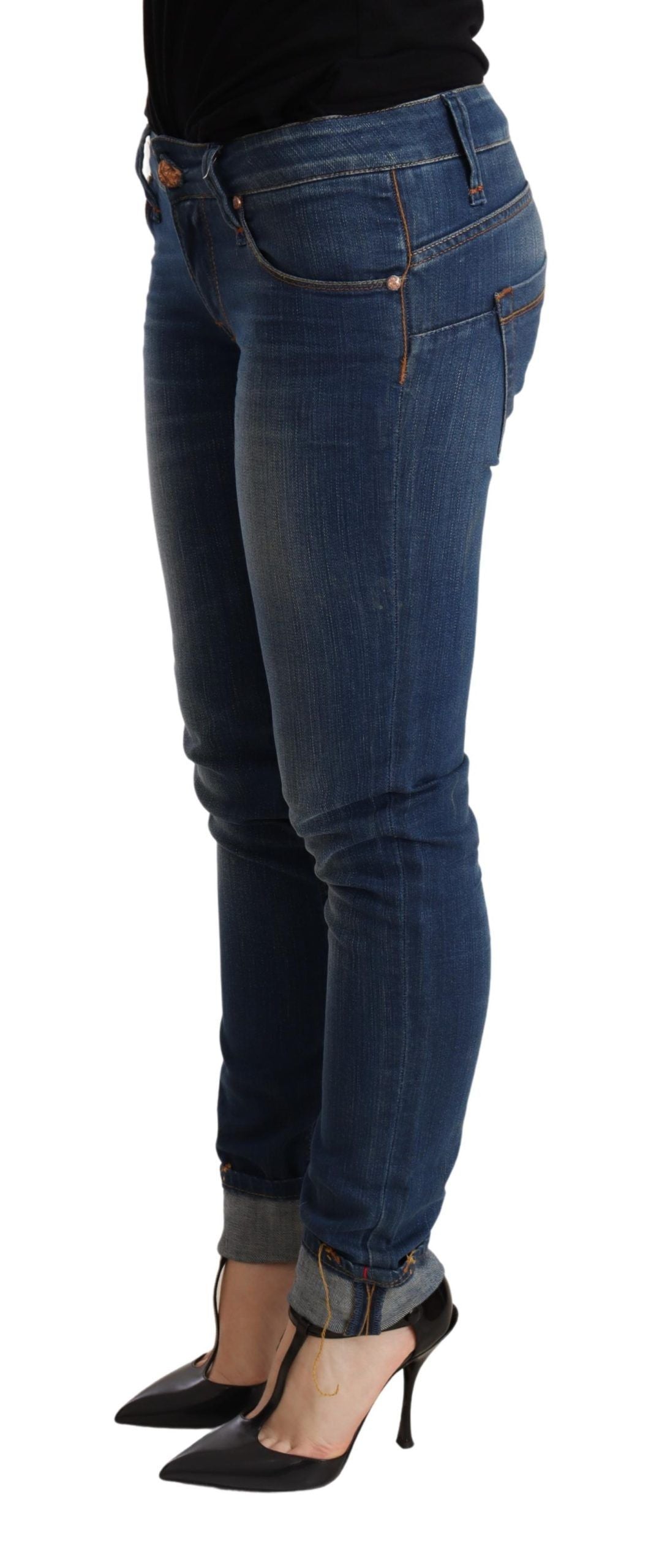 Jean ACHT Push-Up bleu délavé