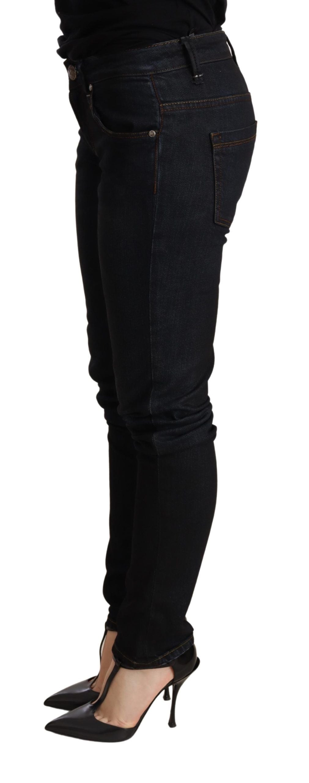 Pantalon ACHT Low Waist bleu washed