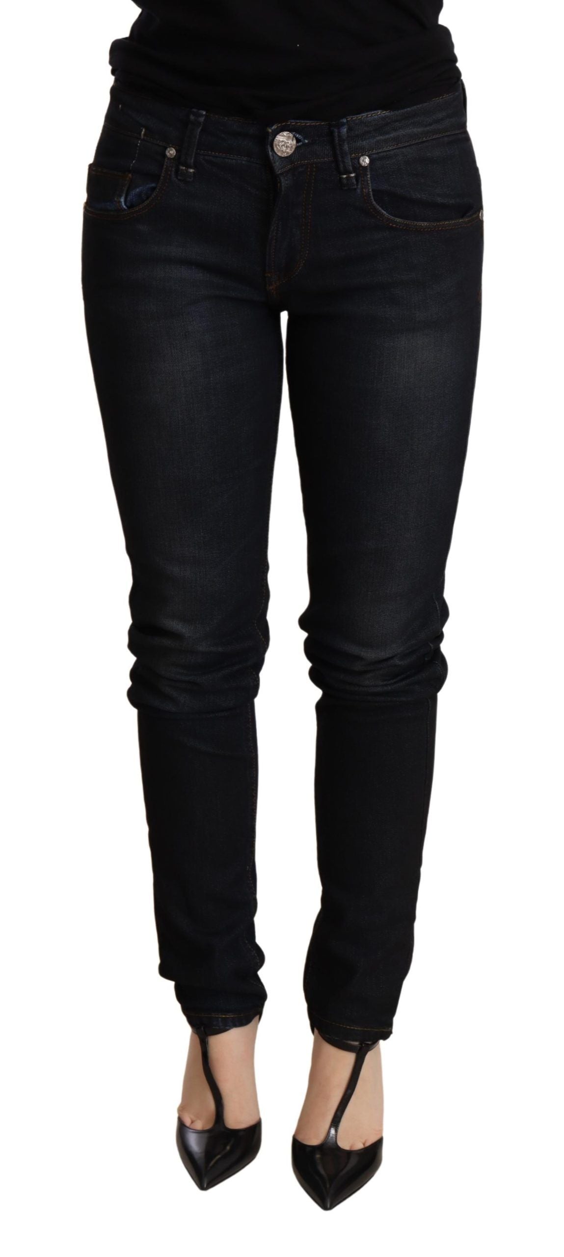 Pantalon ACHT Low Waist bleu washed