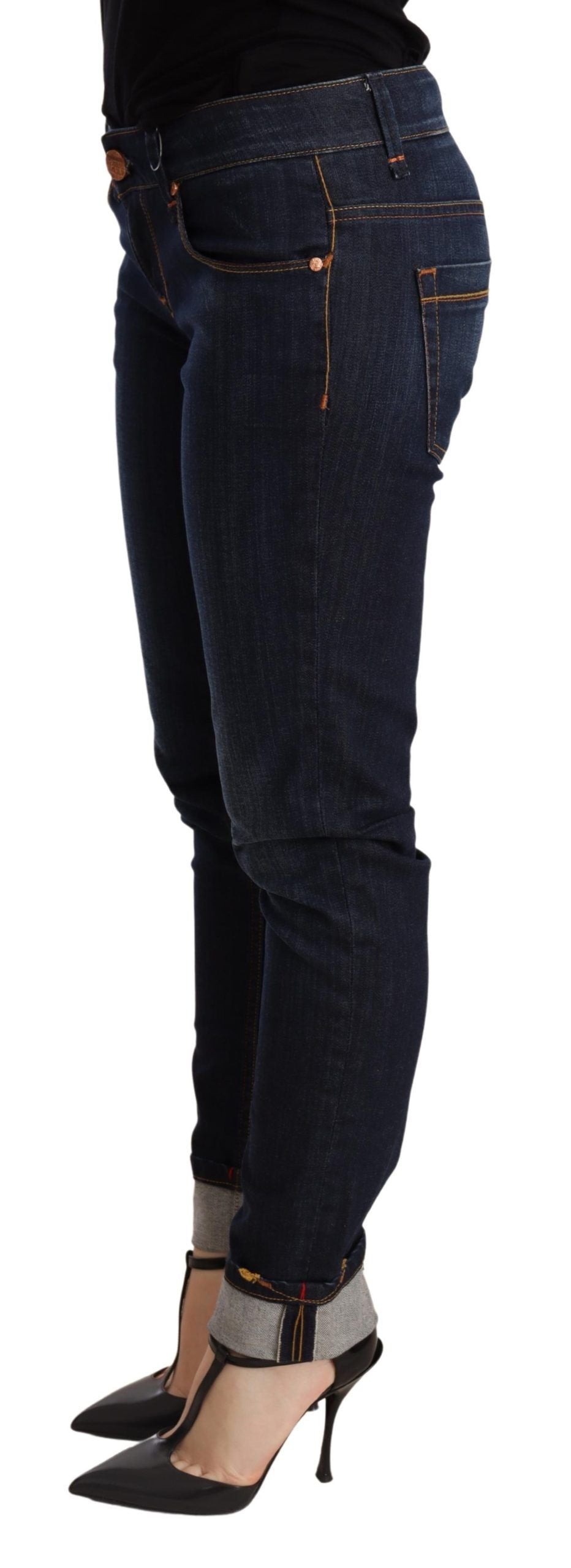 Pantalon ACHT Low Waist bleu délavé
