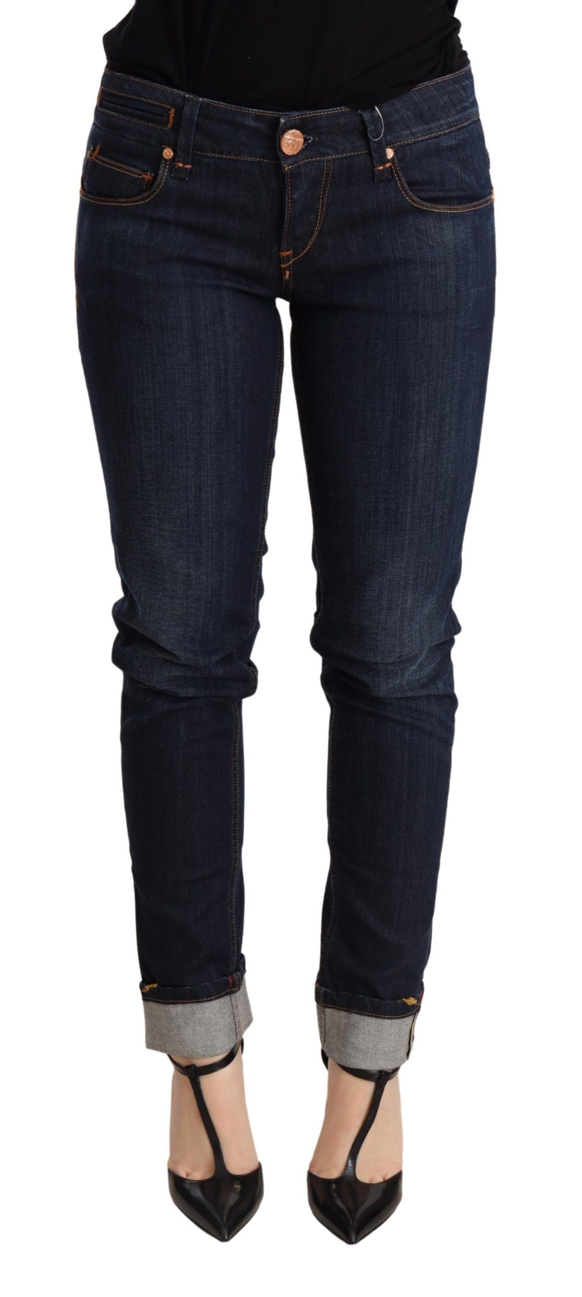 Pantalon ACHT Low Waist bleu délavé