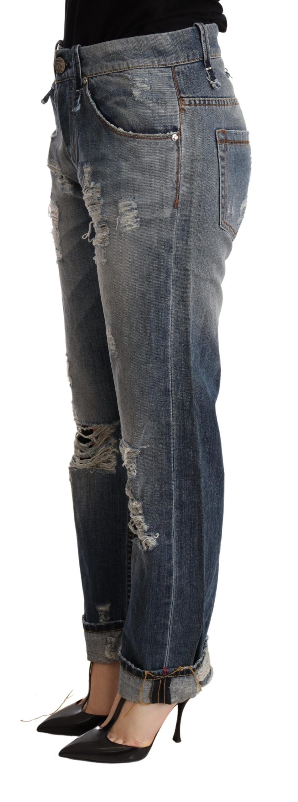 Jean ACHT Mid Waist bleu