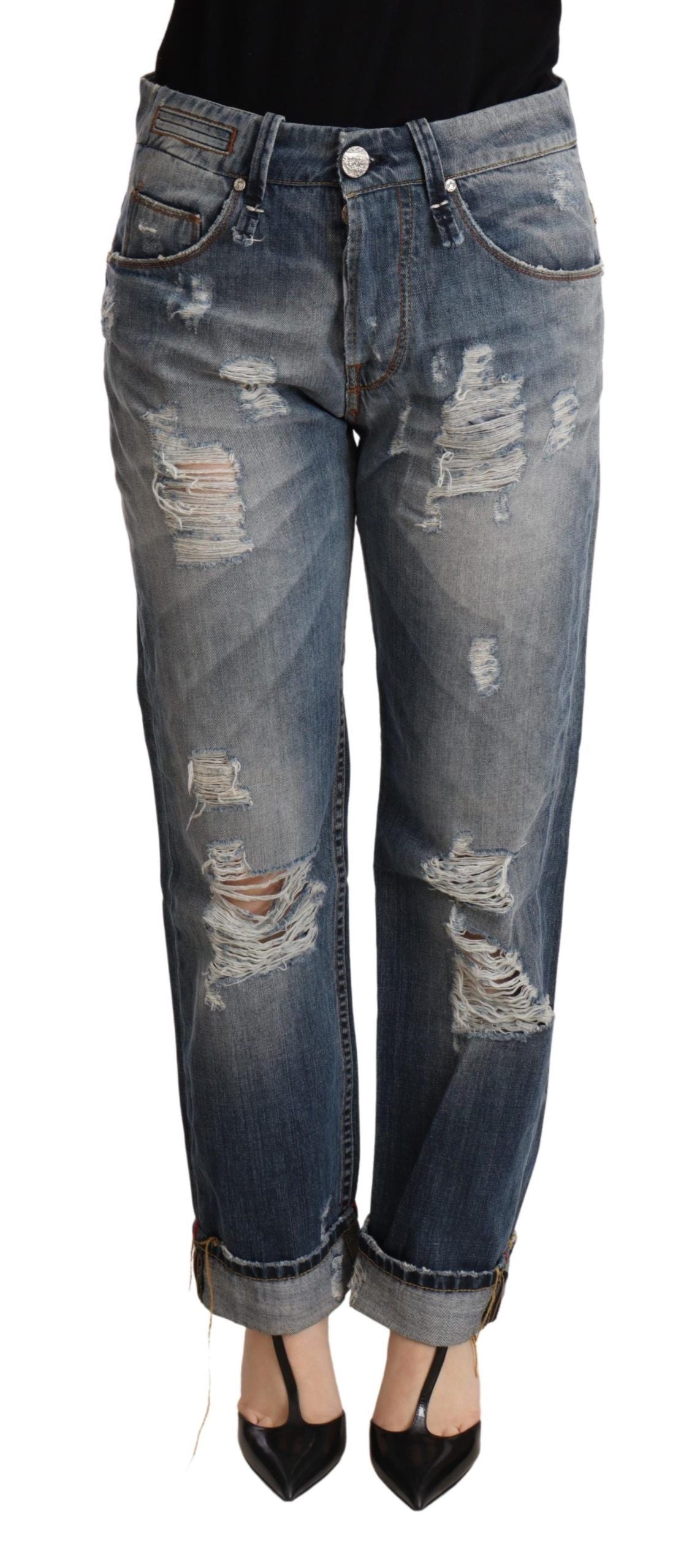 Jean ACHT Mid Waist bleu