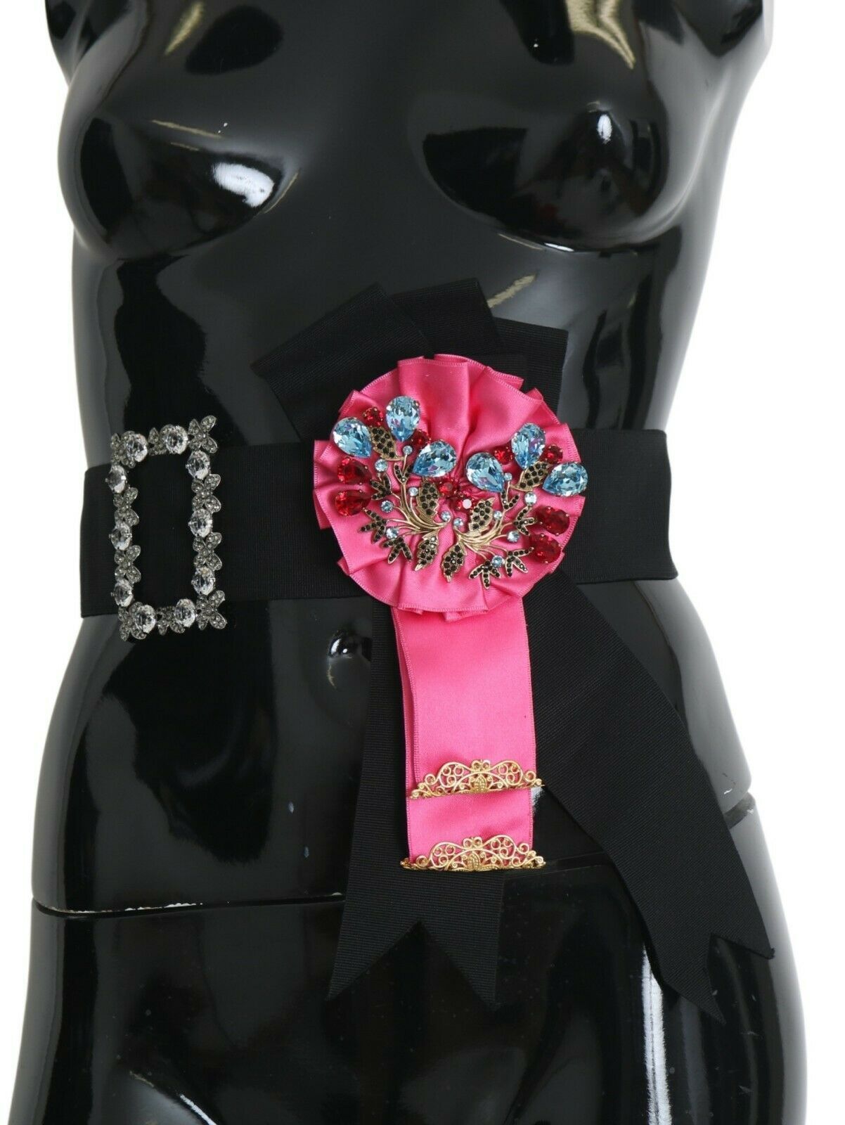 Broche Dolce & Gabbana Crystal noire, rose
