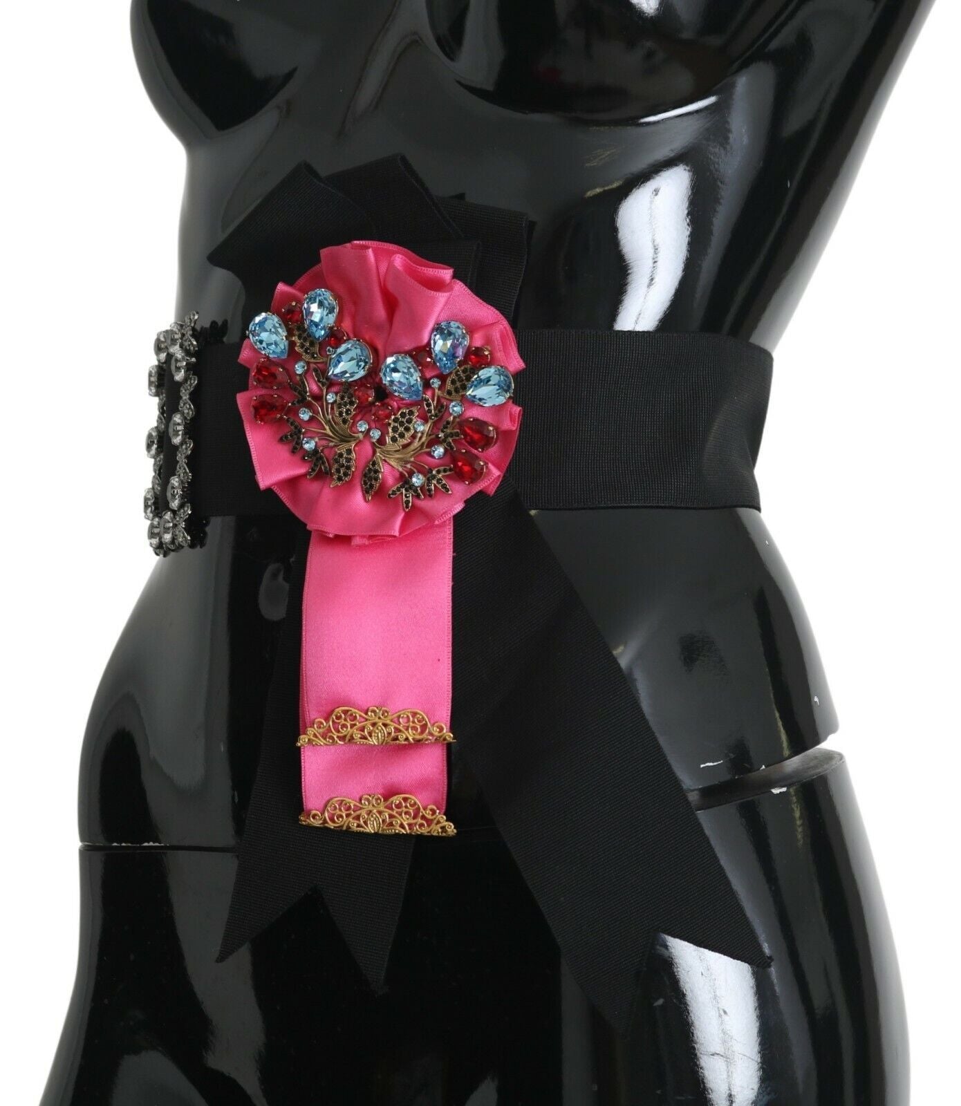 Broche Dolce & Gabbana Crystal noire, rose