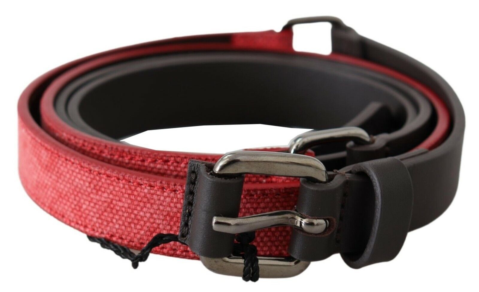 Ceinture C’n’C’ Costume National rouge brun