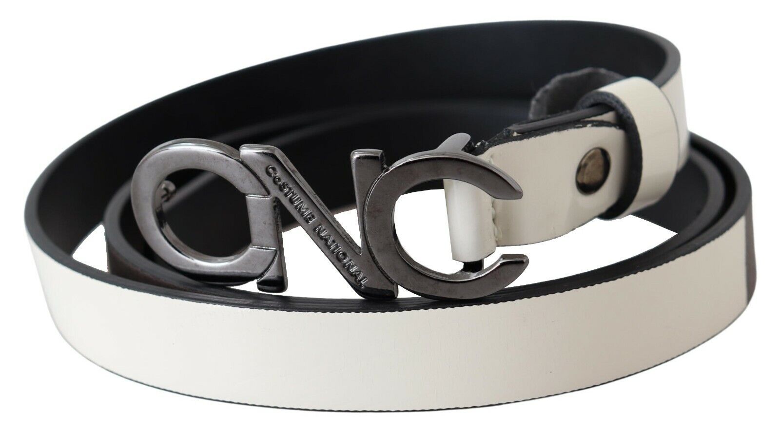 Ceinture C’N’C’ Costume National grise métallique