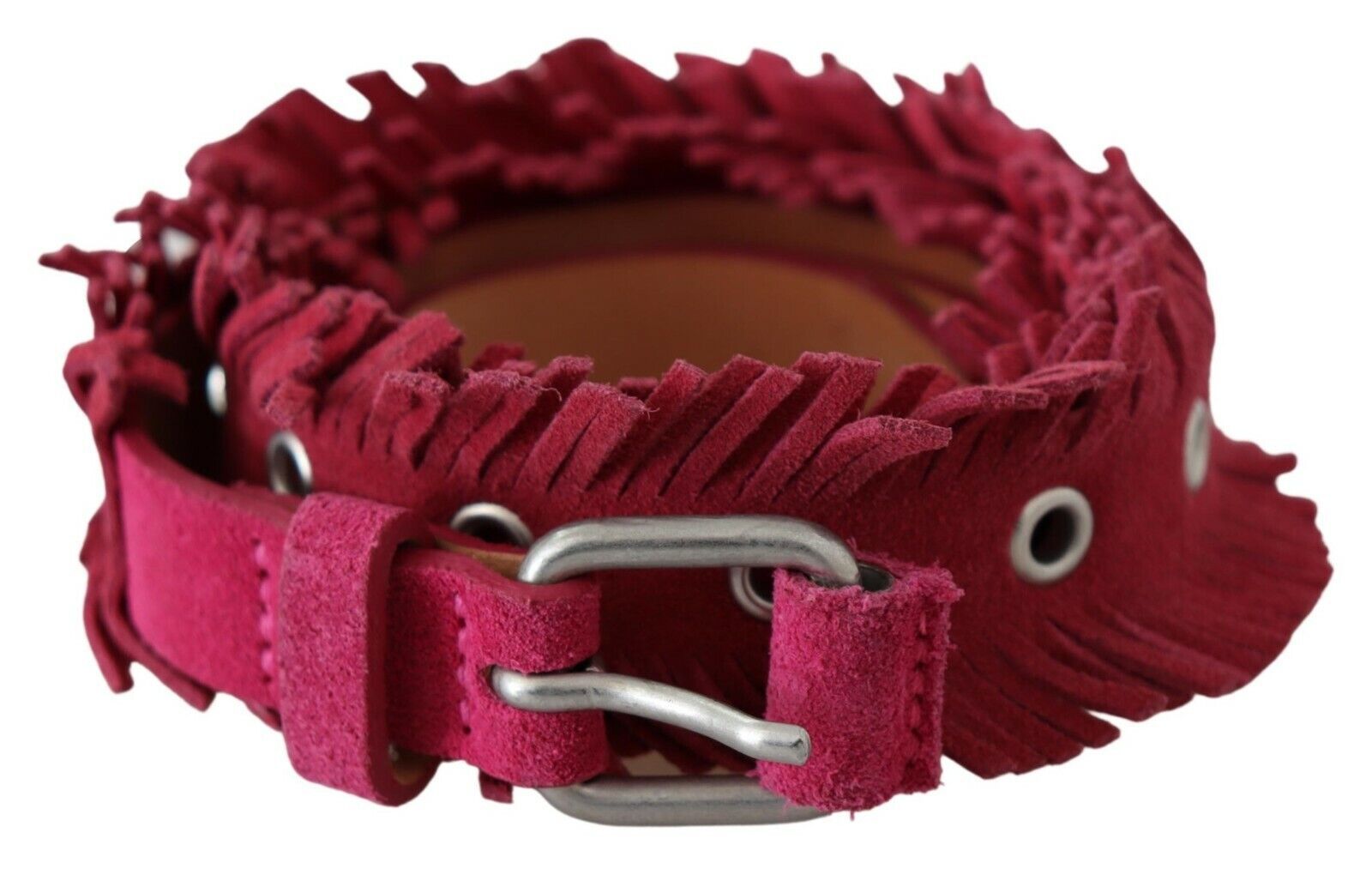 Ceinture Ermanno Scervino franges bordeaux