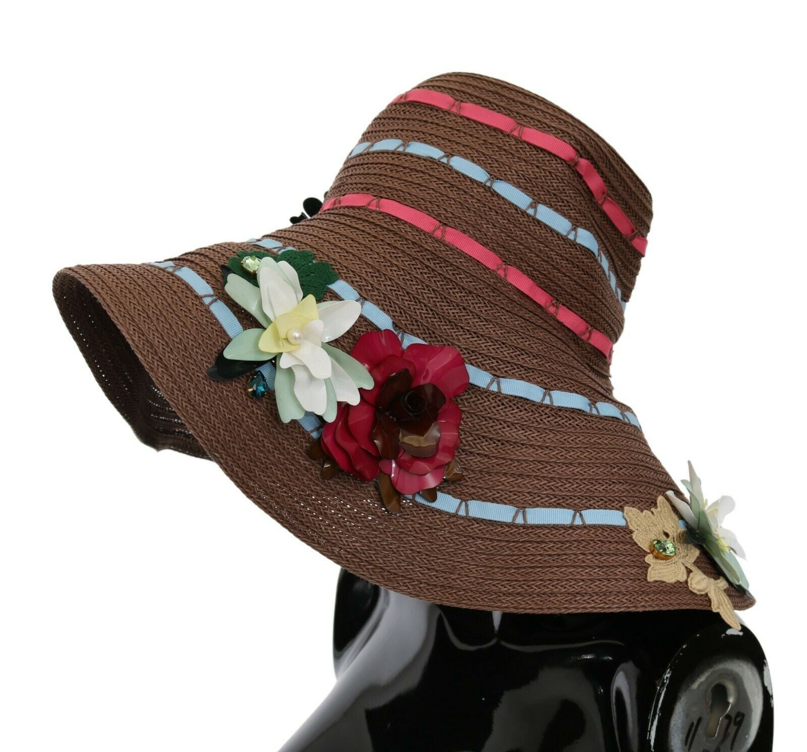 Chapeau Dolce & Gabbana floral en brun