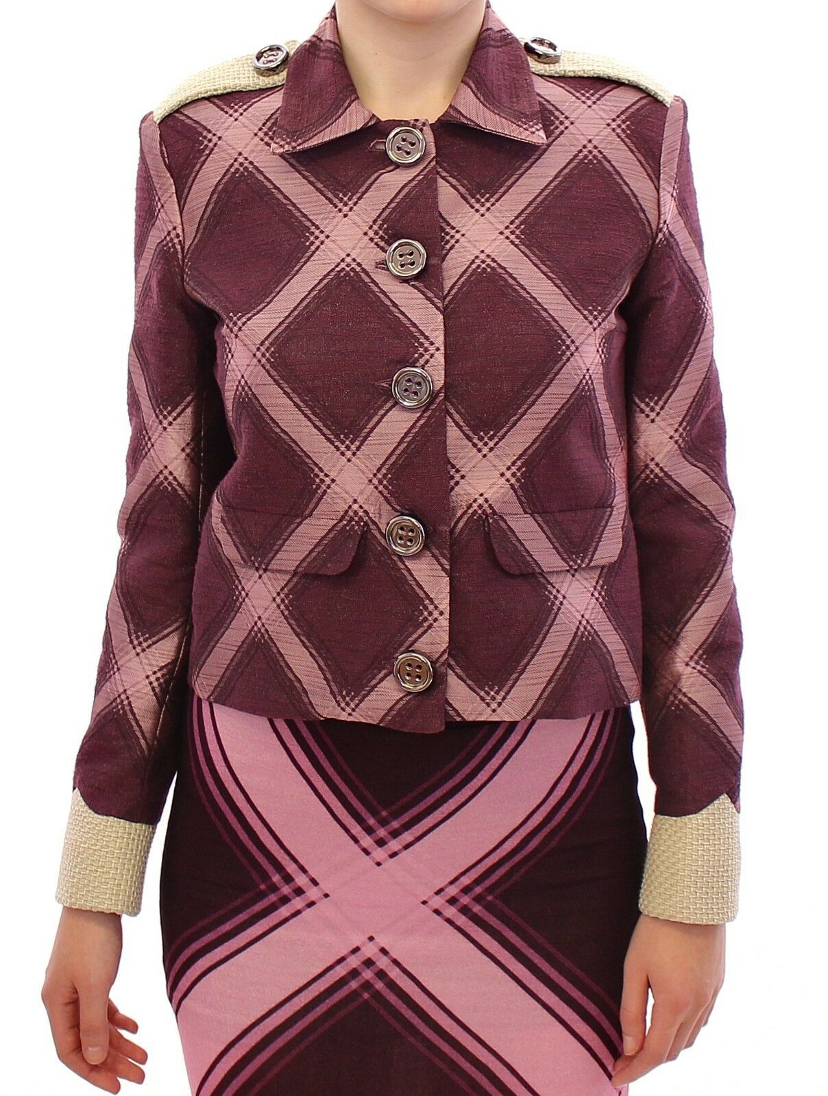 Veste House of Holland à carreaux violette