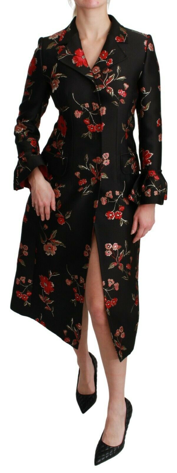 Manteau Dolce & Gabbana noir floral