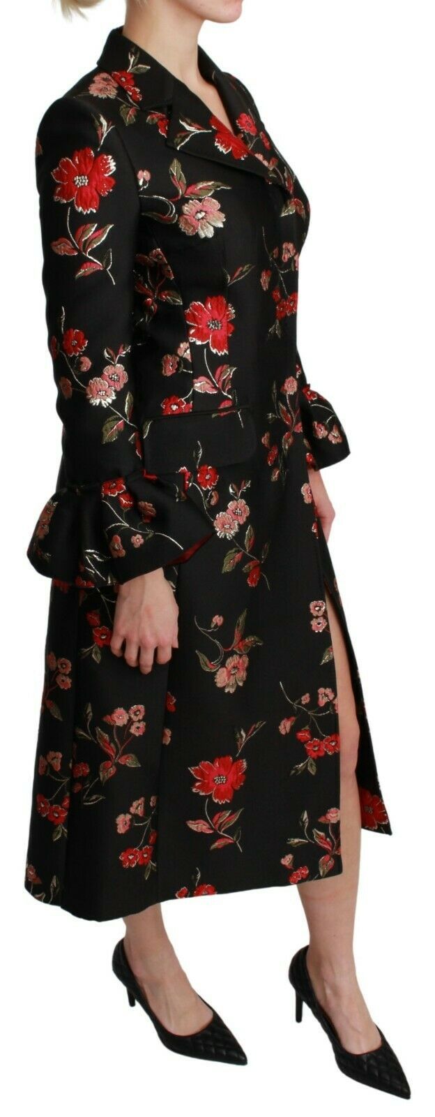 Manteau Dolce & Gabbana noir floral