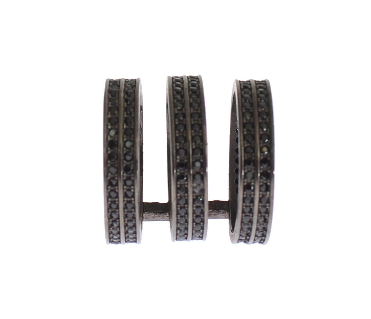 Bague Nialaya en argent rhodium noire