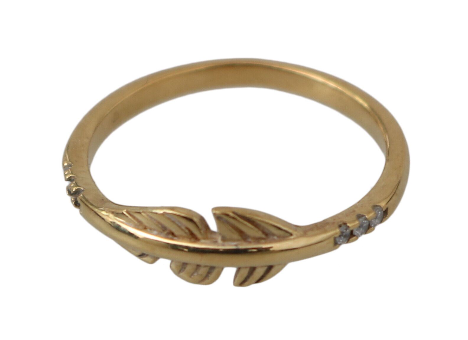 Bague Nialaya Gold Feather dorée
