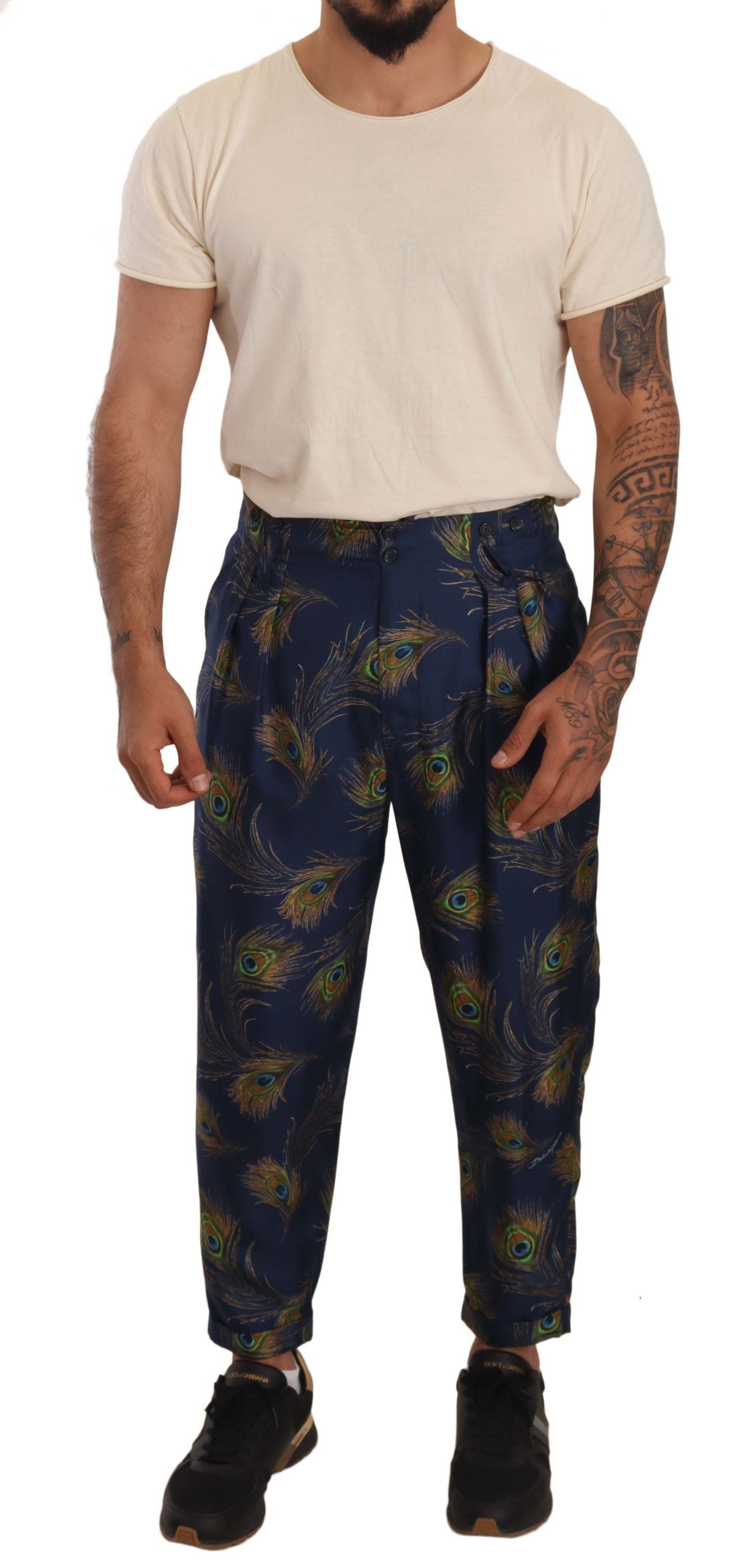 Pantalons Dolce & Gabbana peacock bleus