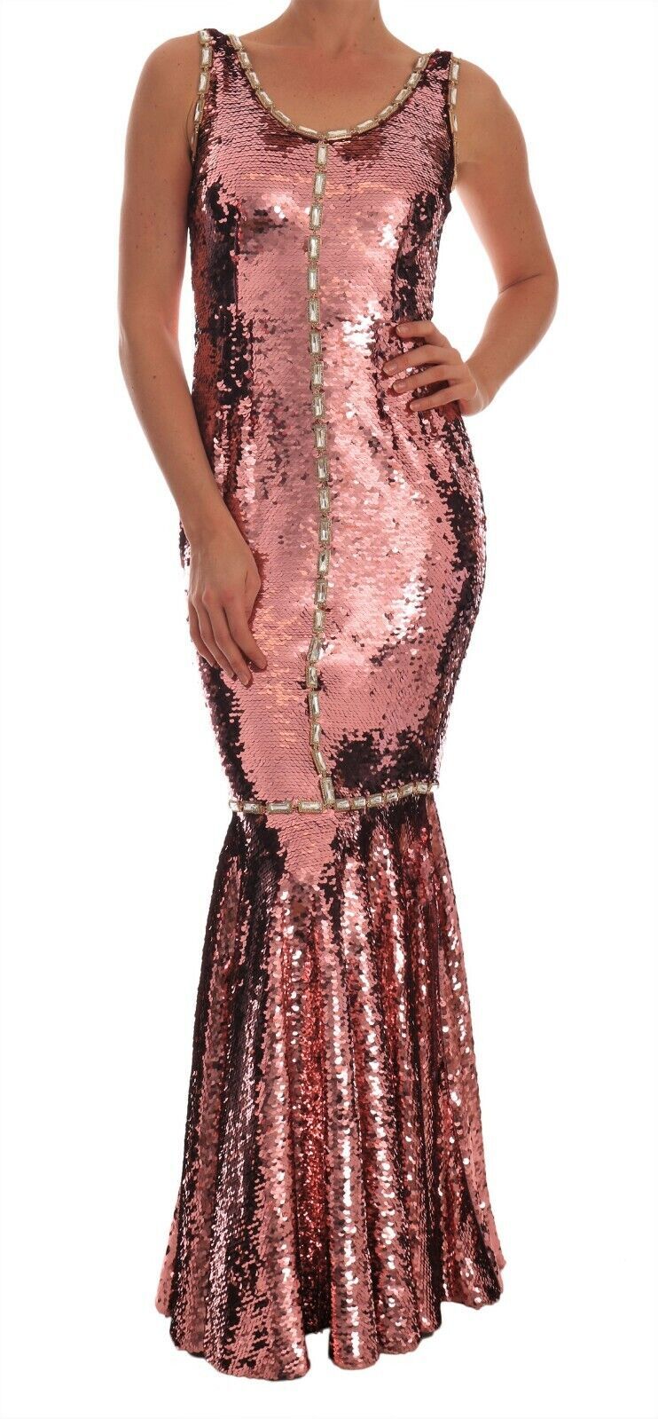 Robe Dolce & Gabbana Long sheath rose Dolce & Gabbana