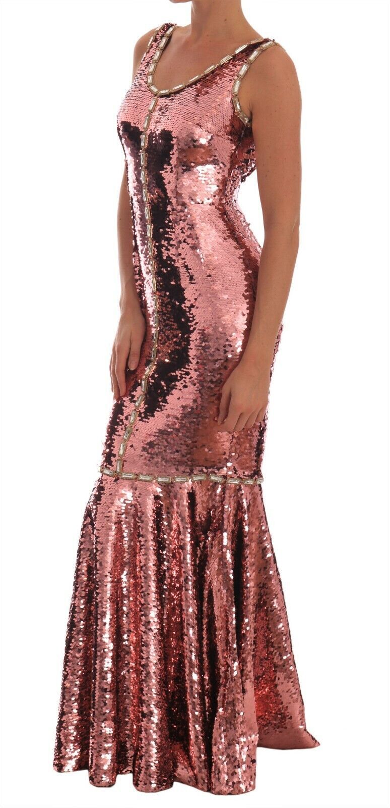 Robe Dolce & Gabbana Long sheath rose Dolce & Gabbana