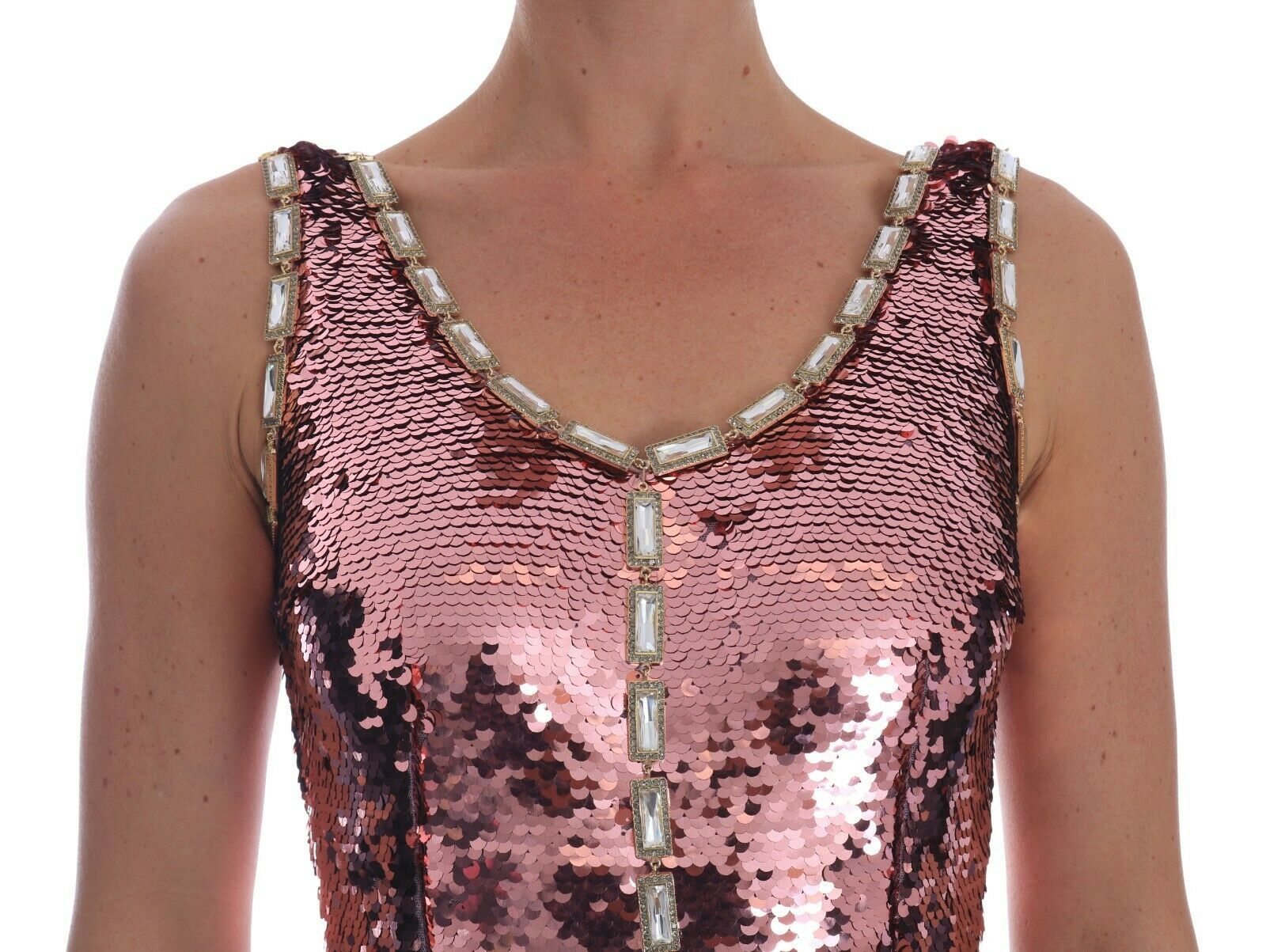 Robe Dolce & Gabbana Long sheath rose Dolce & Gabbana