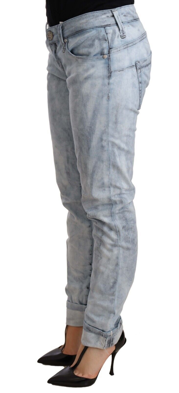 Pantalon Acht en denim bleu clair