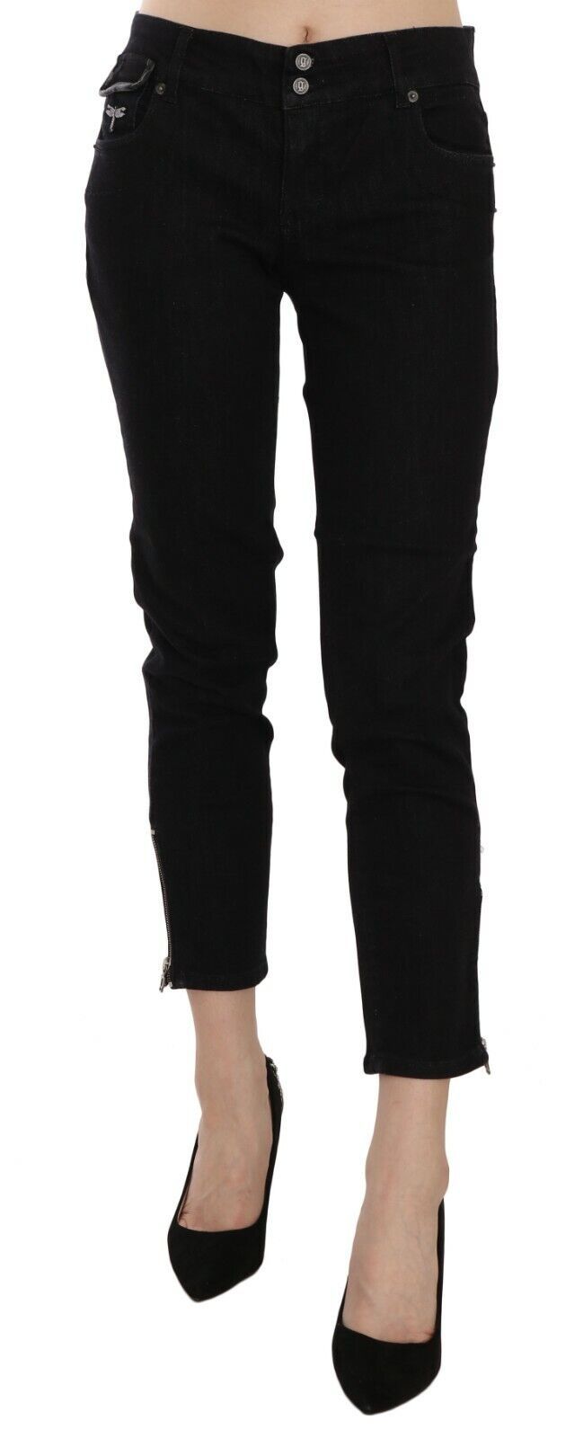 Pantalon GALLIANO Mid Waist noir