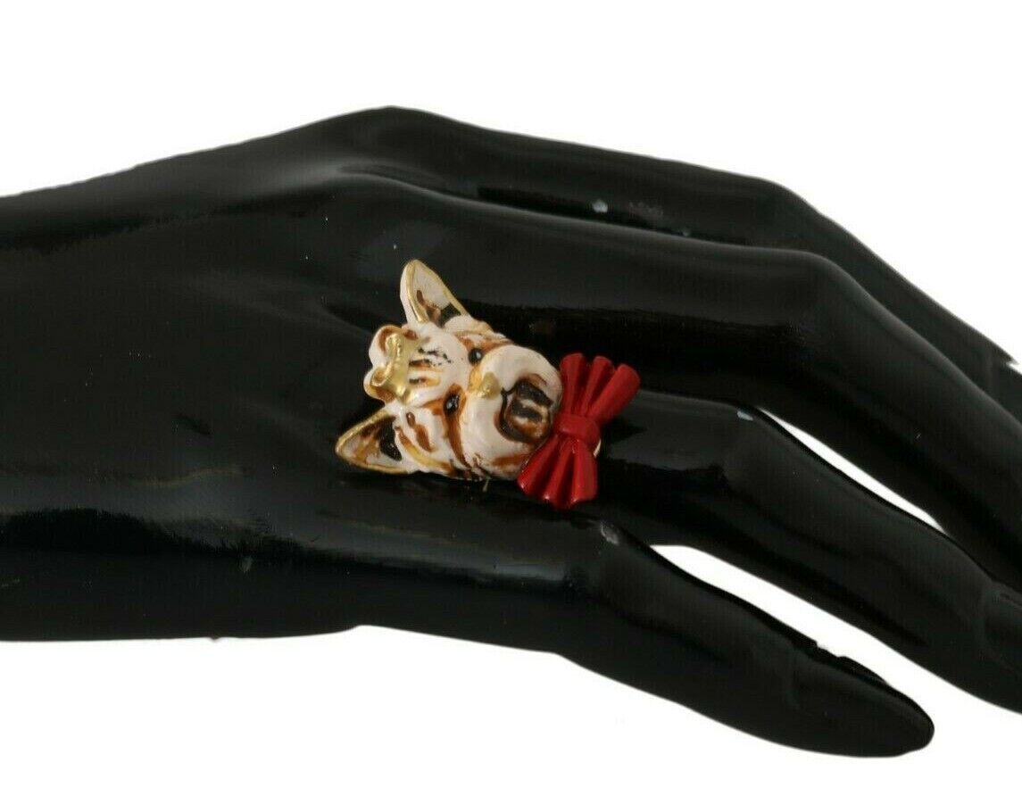 Accessoire Dolce & Gabbana tête de chien doré