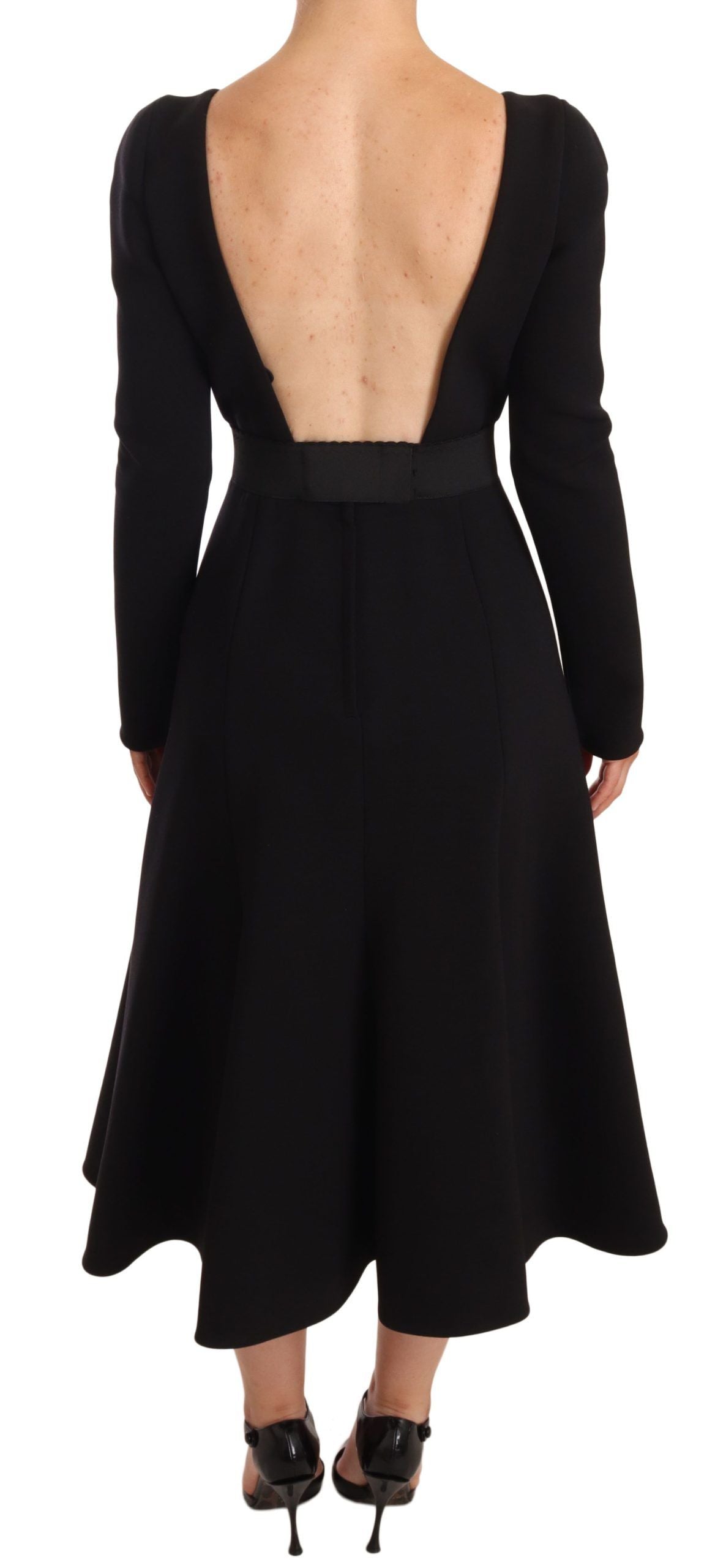 Robe Dolce & Gabbana mi-longue noire Dolce & Gabbana